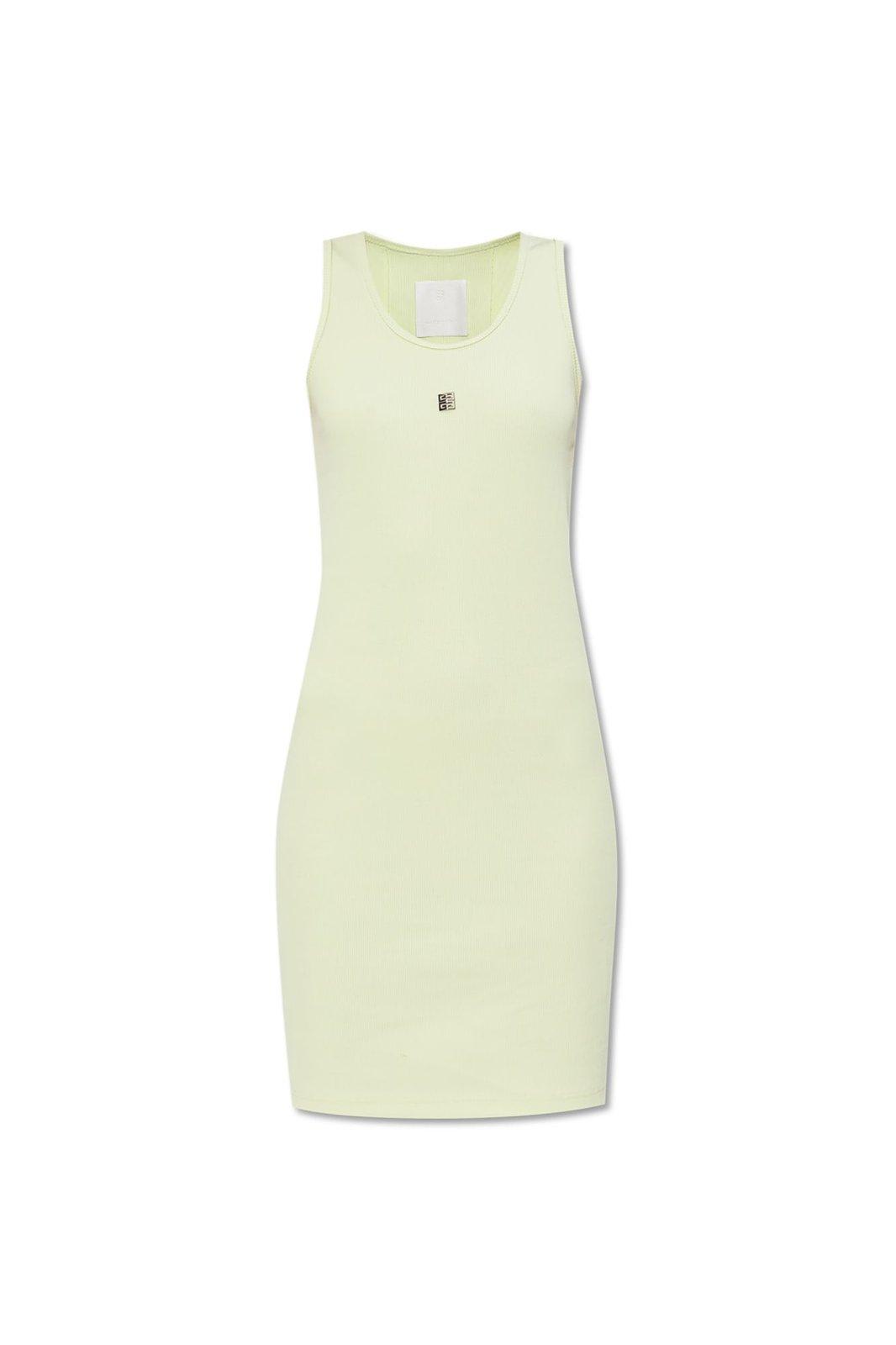 4g Plaque Ribbed-knit Tank Dress