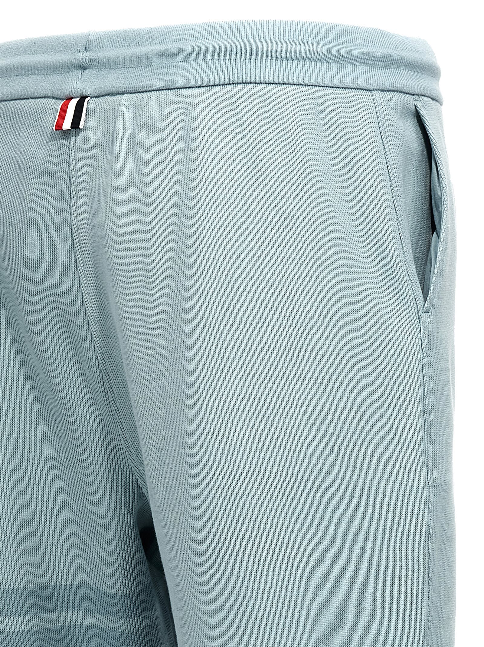 Thom Browne 4 Bar Joggers In Light Blue