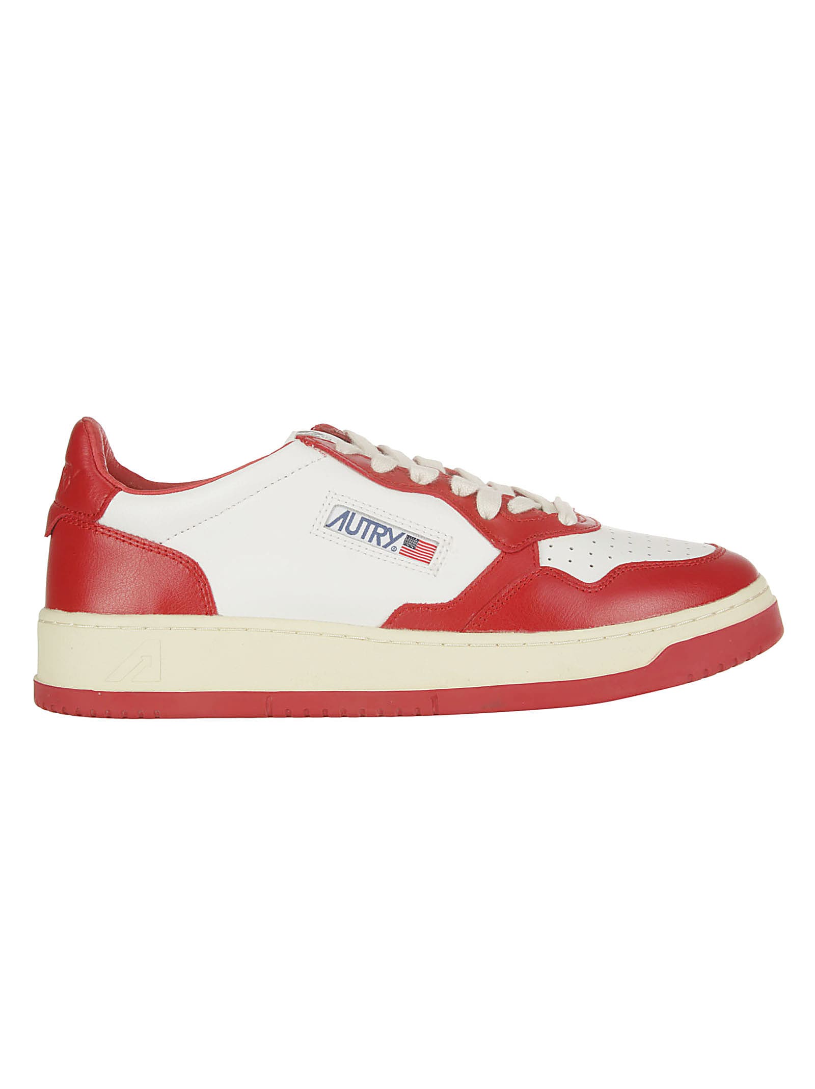 Shop Autry 01 Low Man Leat/leat In Red