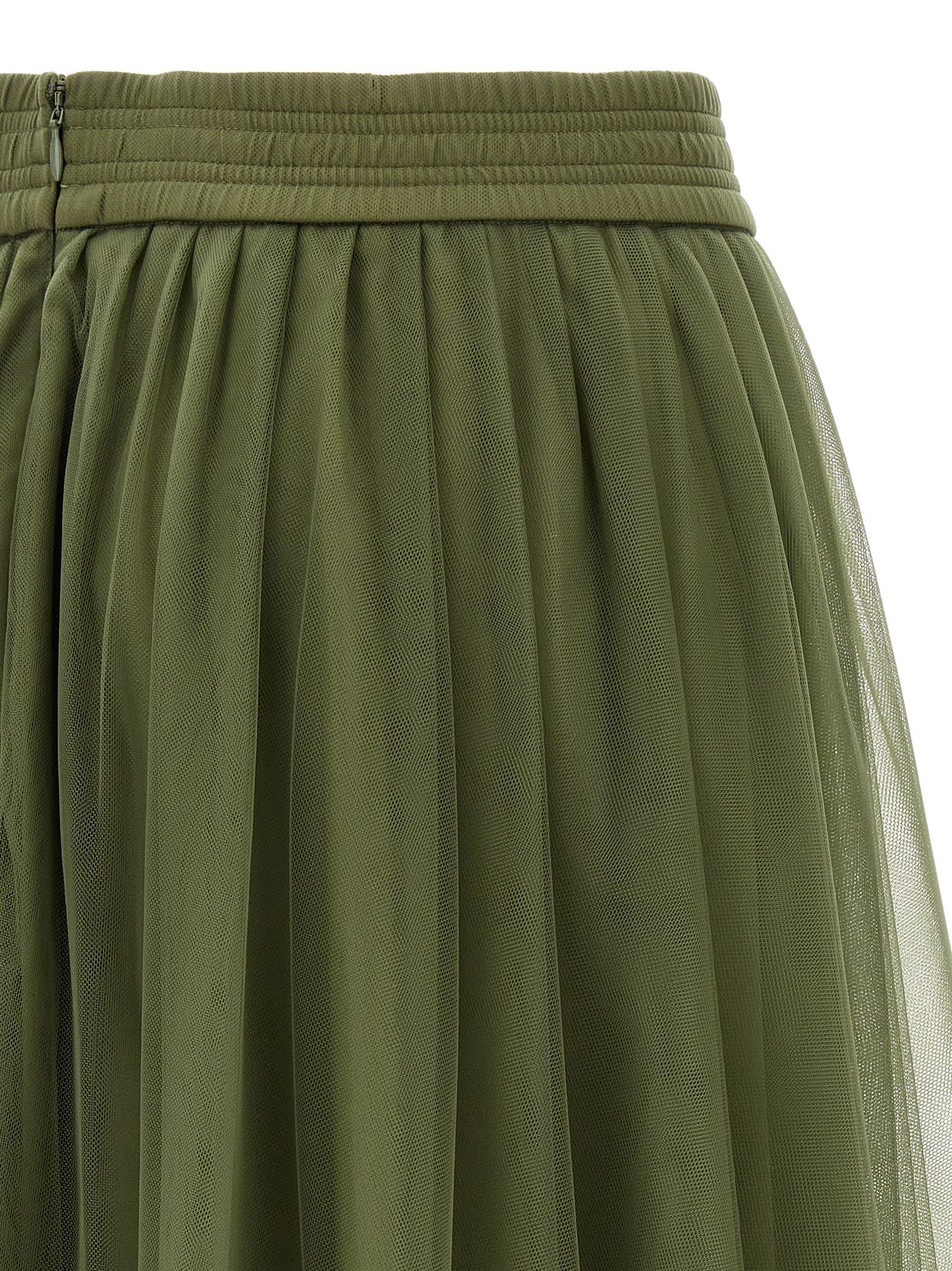 Shop Fabiana Filippi Tulle Skirt In Green