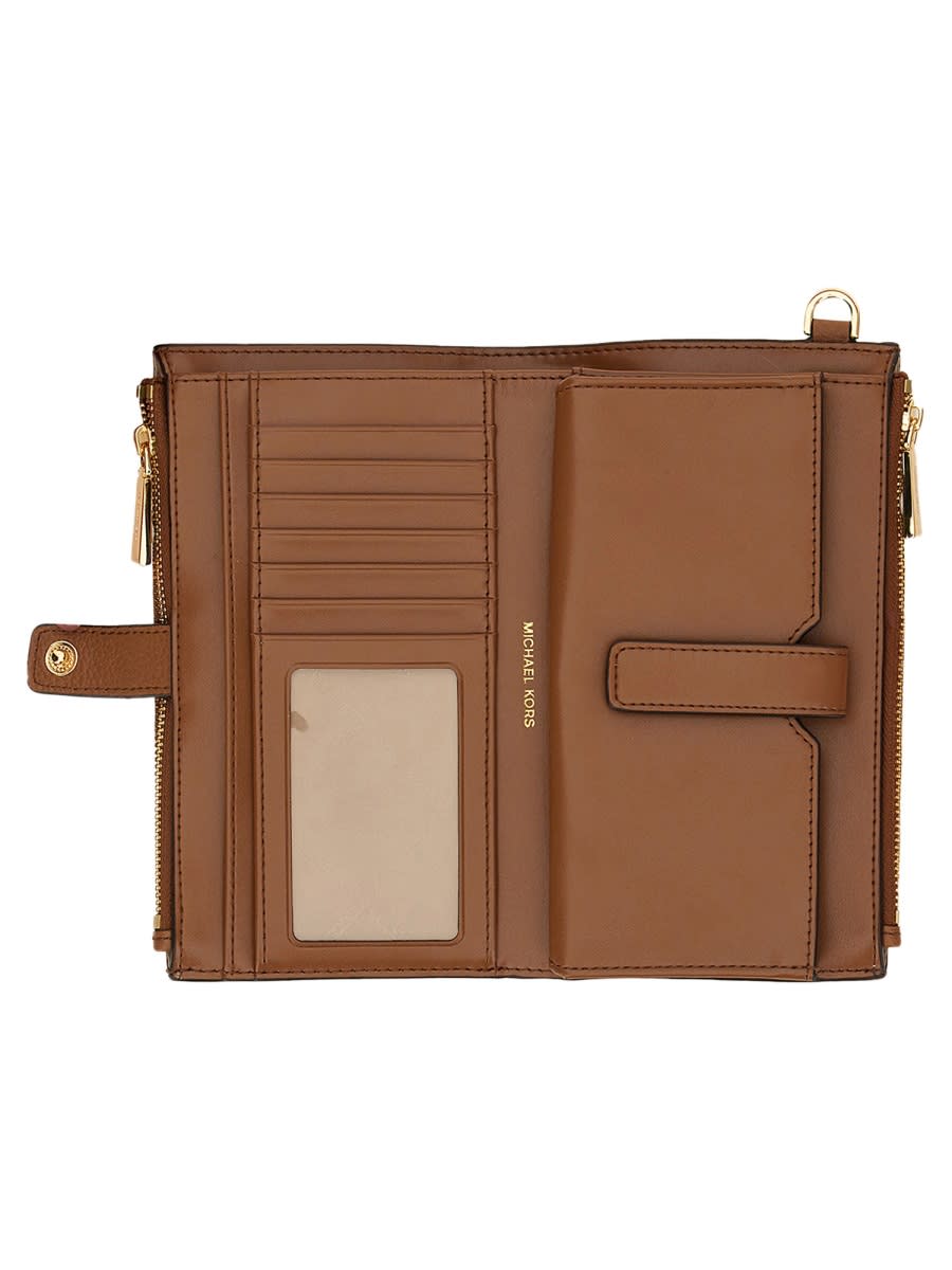 Michael Kors Wallet With Logo In Luggage