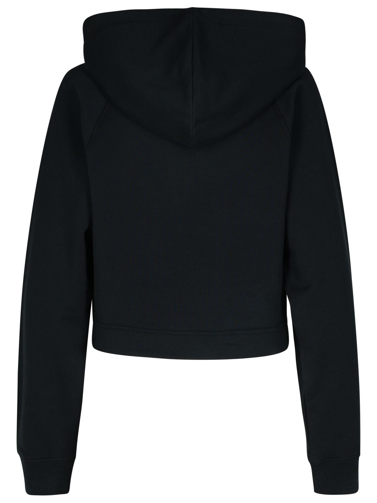 Shop Moschino Black Cotton Sweatshirt