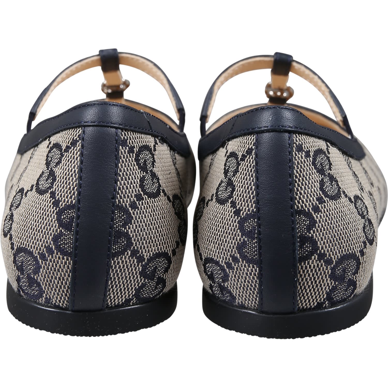 Shop Gucci Blue Ballerinas For Girl With Double G