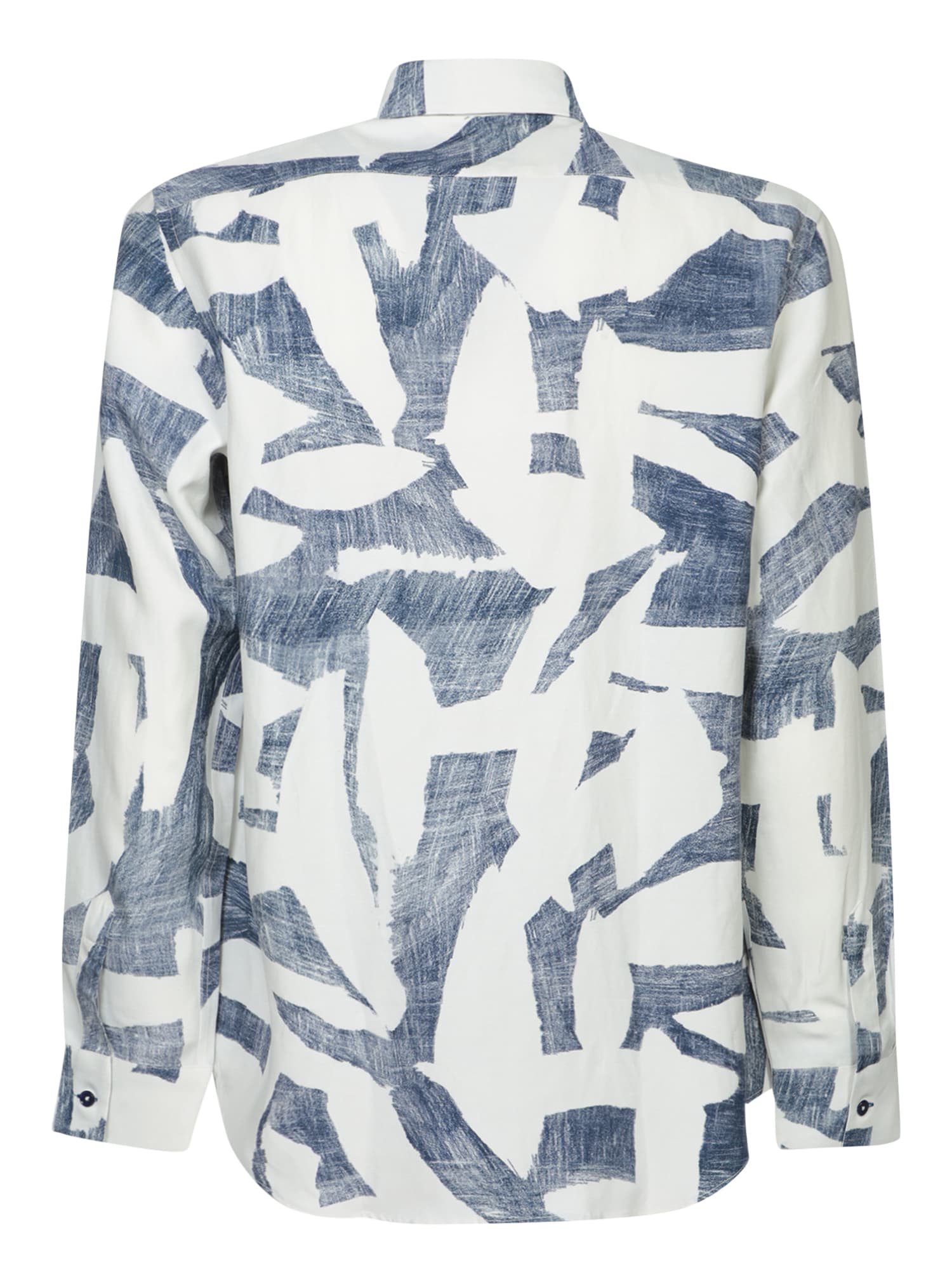 PAUL SMITH ABSTRACT PRINT LIGHT BLUE SHIRT 