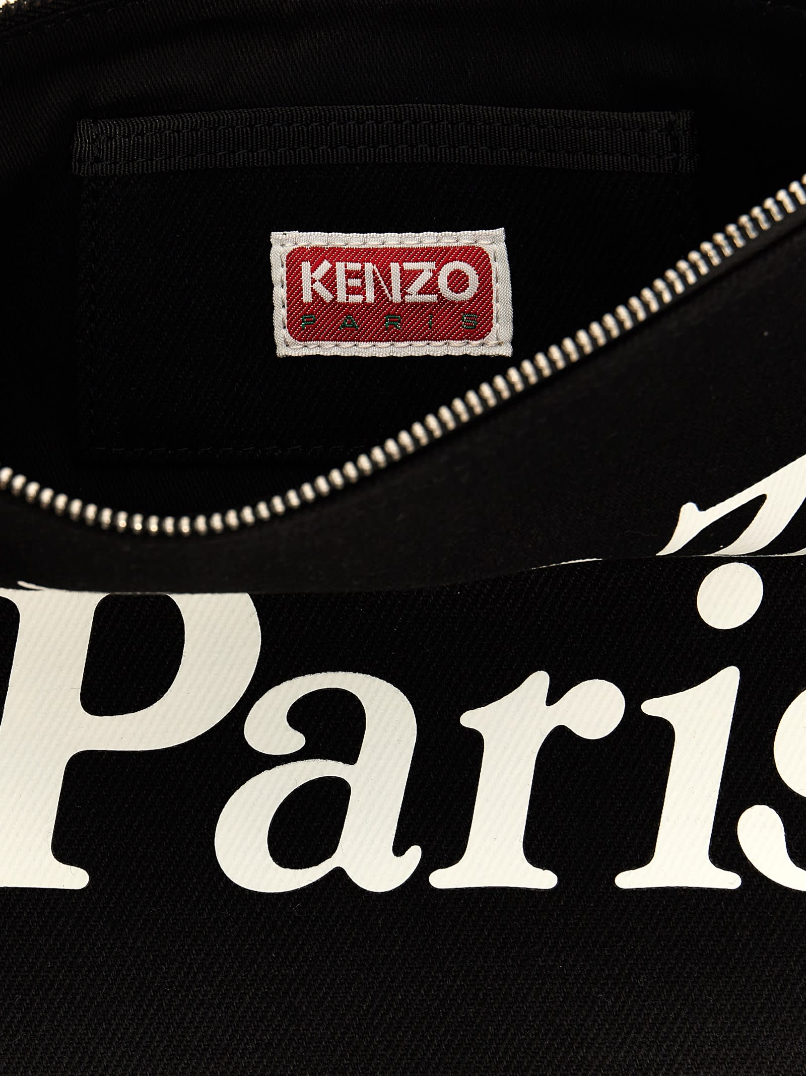 Shop Kenzo Utility Large Clutch Bag In White/black