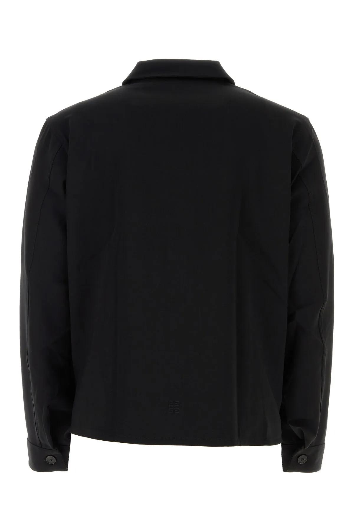 Shop Givenchy Black Wool Blend Shirt