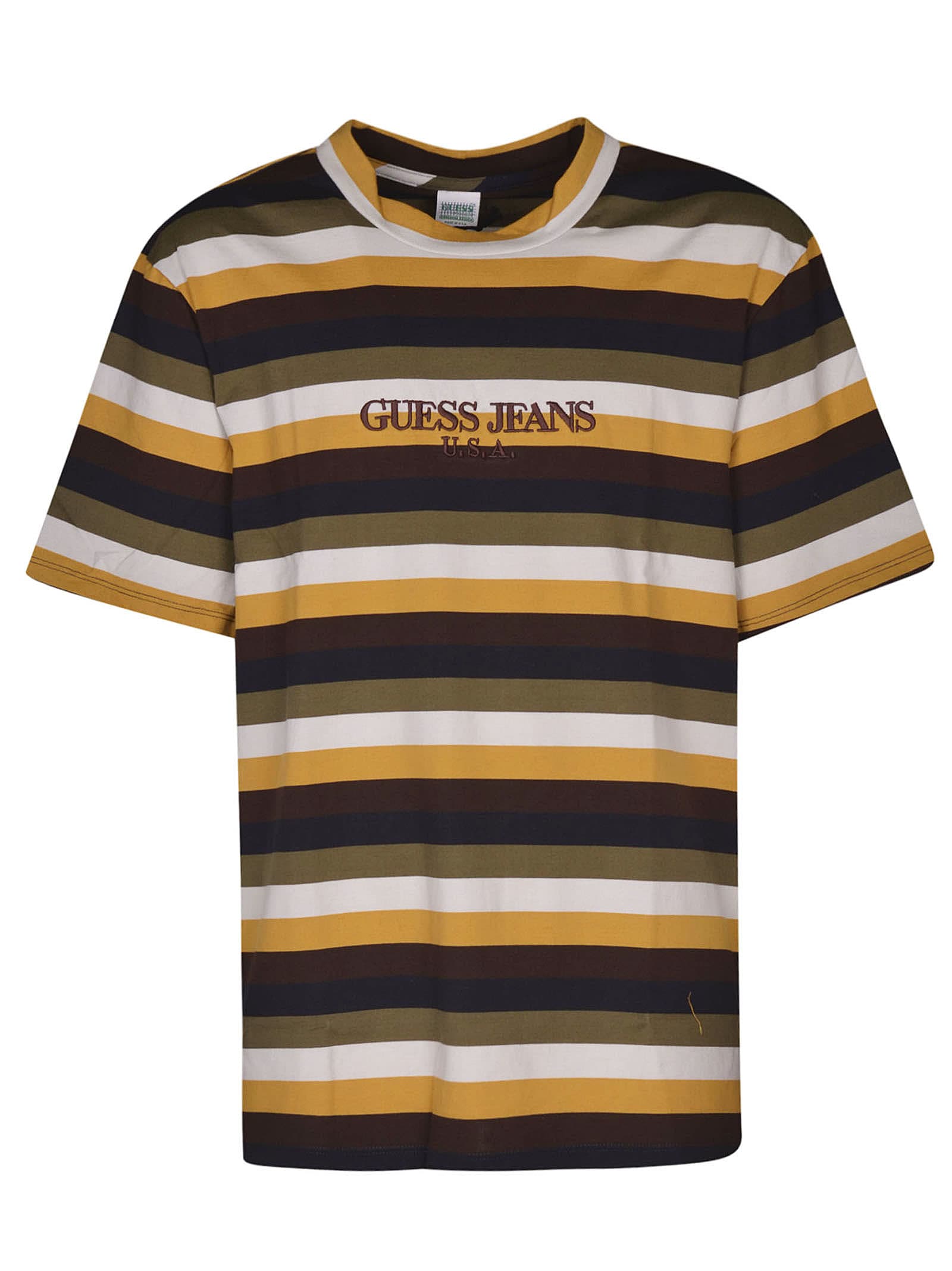 Guess Guess Striped T-shirt - Bitter chocolate multicolor - 10975647 ...