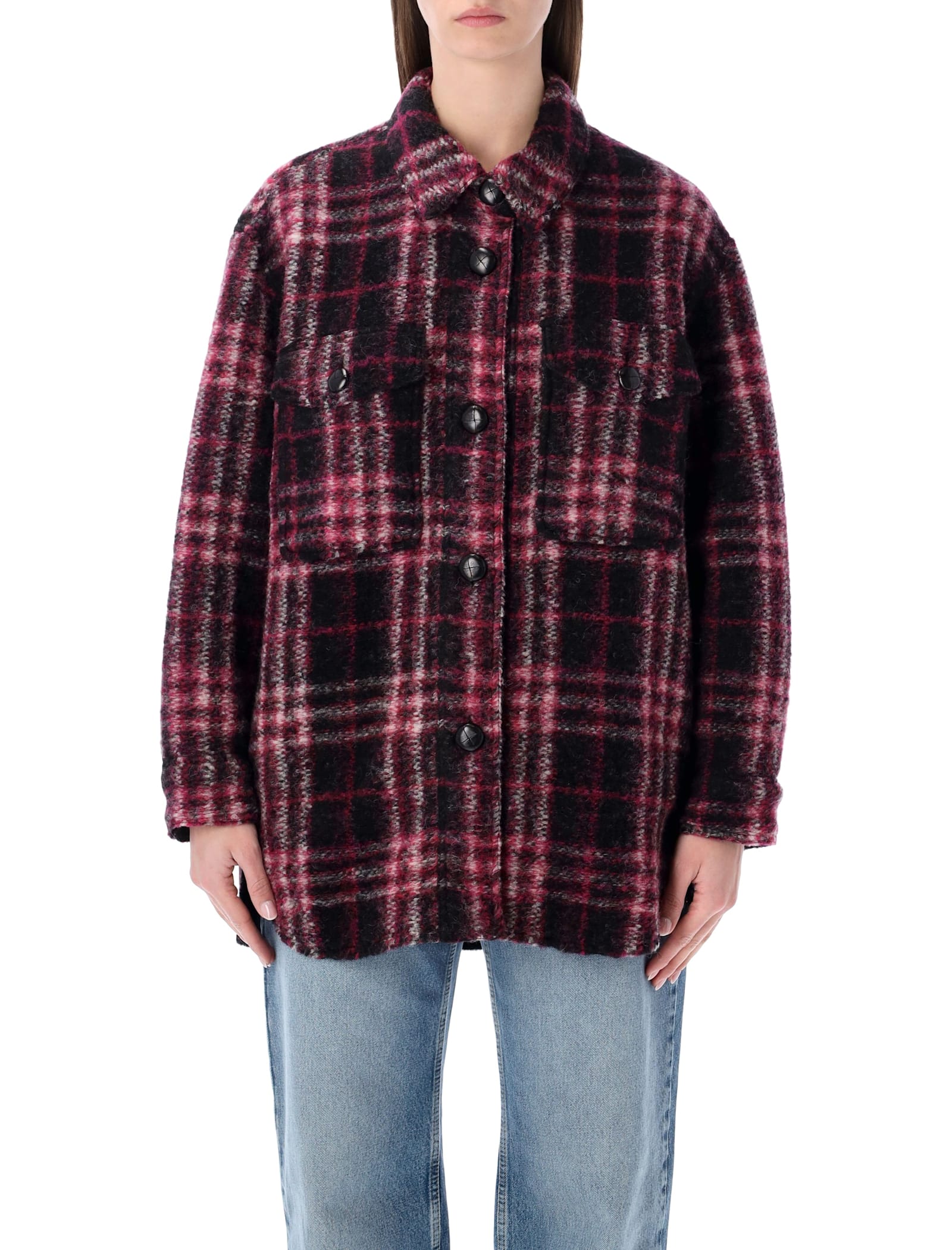 Isabel Marant Étoile Harvely Check Overshirt Jacket Plaid Design In Multi