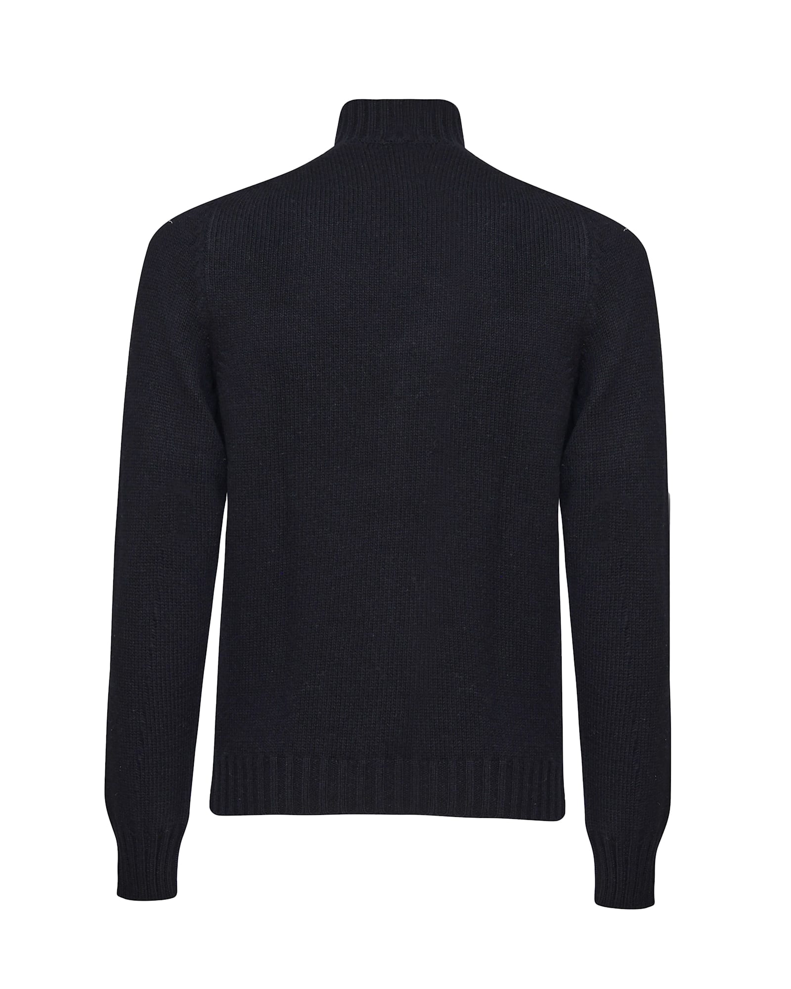 Fedeli Turtleneck Sweater In Virgin Wool And Cashmere Blend In Black