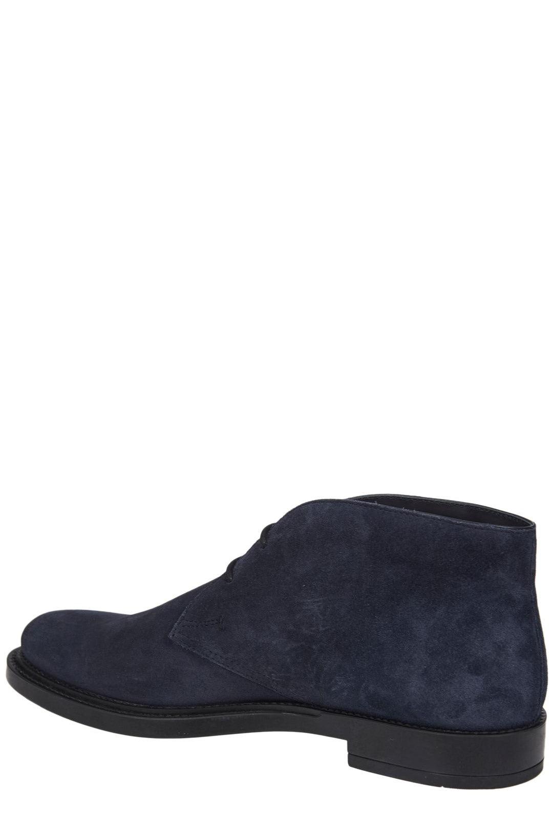 Shop Tod's Desert Ankle Boots In Blu