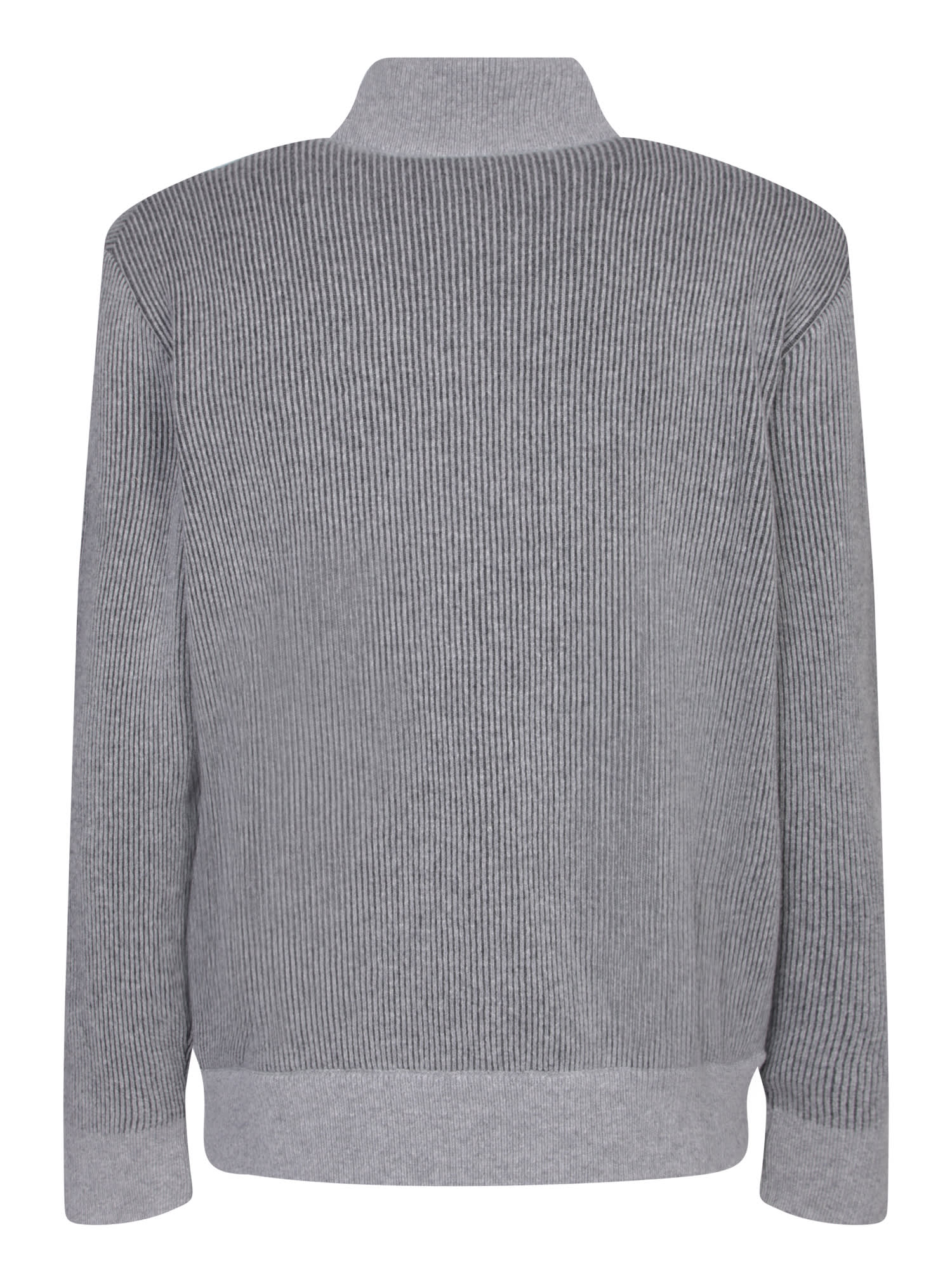 Shop Lardini Vanisã© Grey Wool And Cashmere Sweater