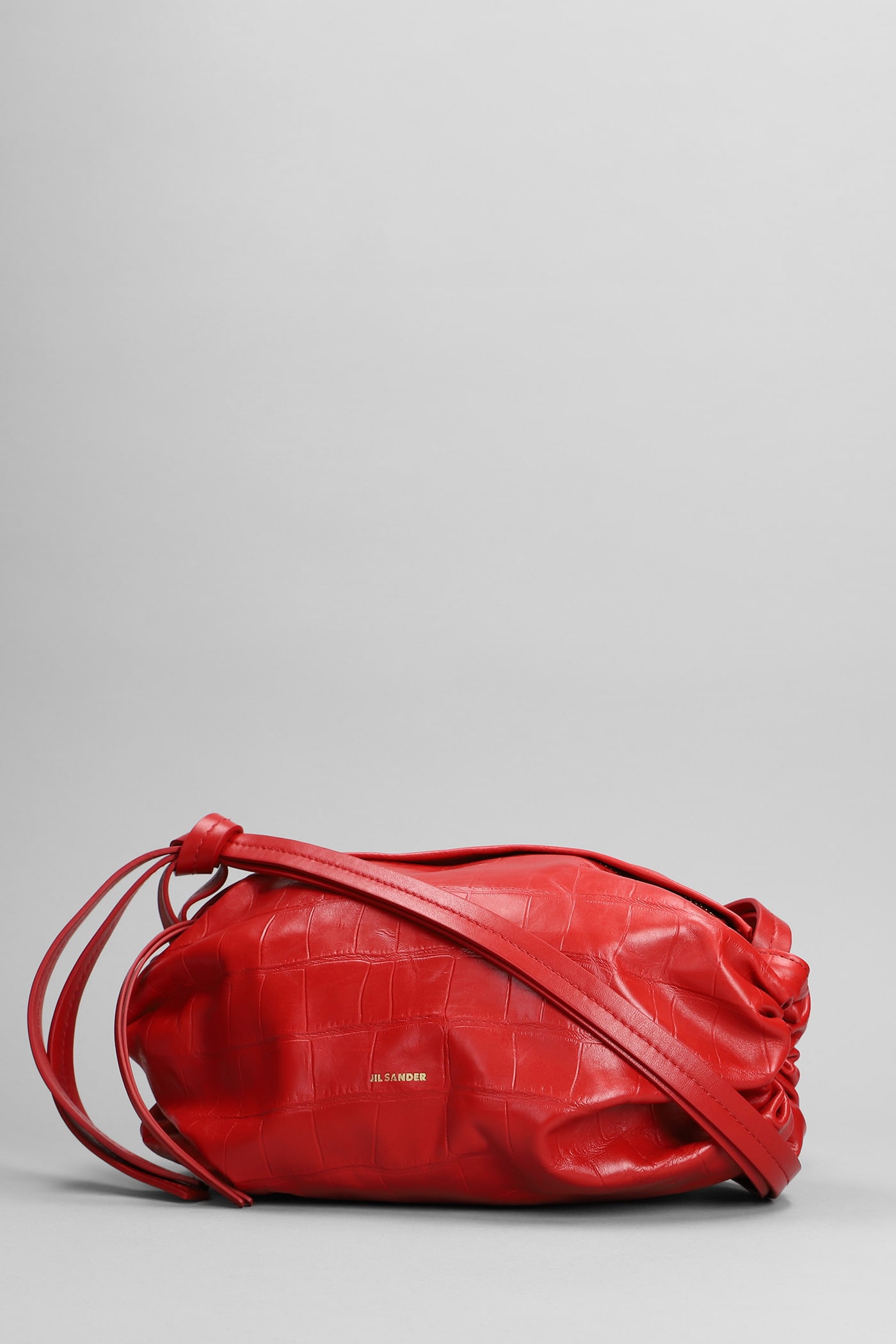 Shop Jil Sander Shoulder Bag In Red Leather