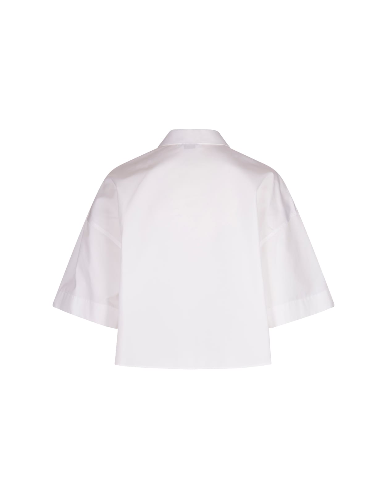 Shop Alexander Mcqueen Military Cropped Boxy Shirt In Optical White