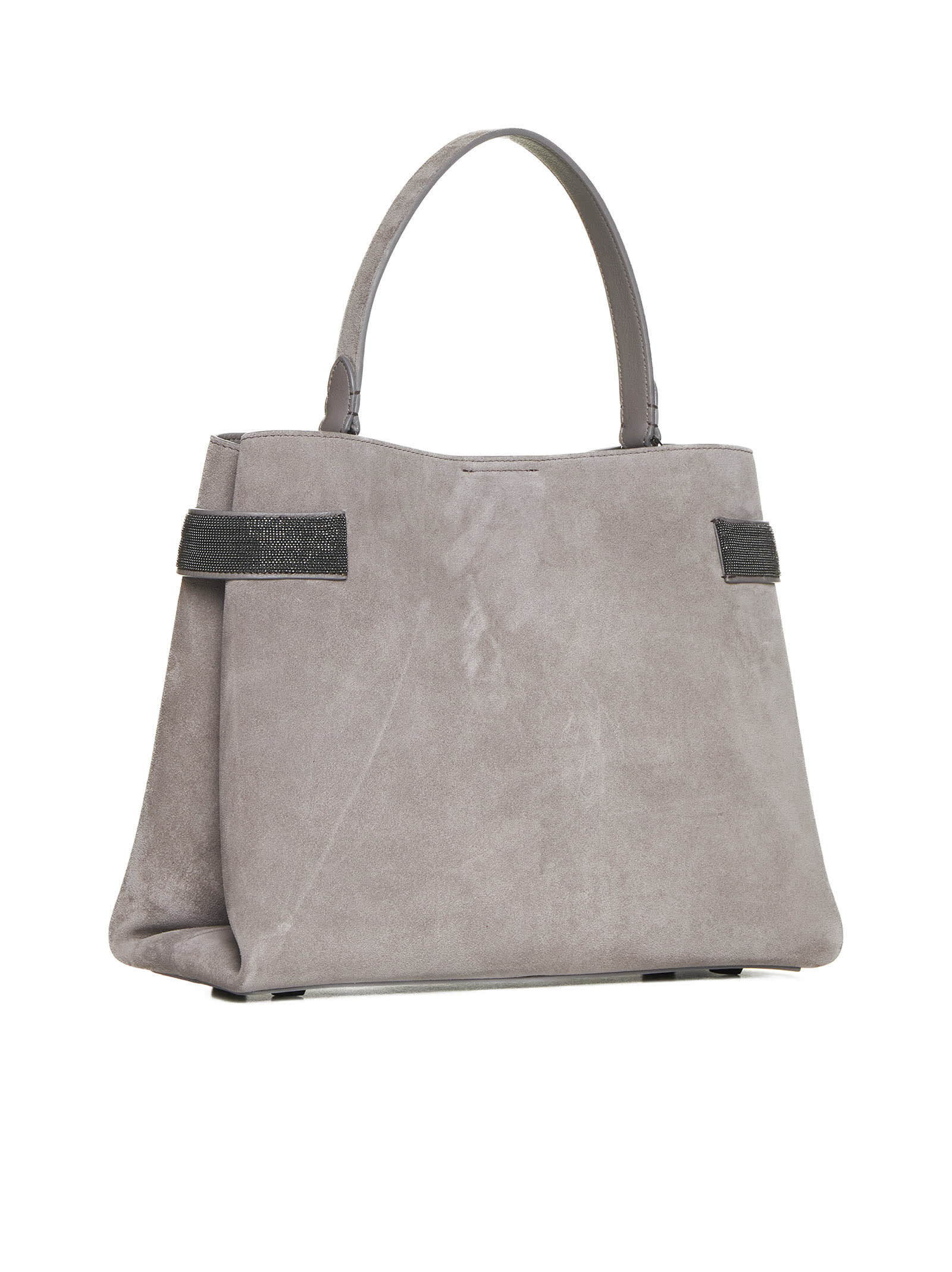 Shop Brunello Cucinelli Shoulder Bag In Fango