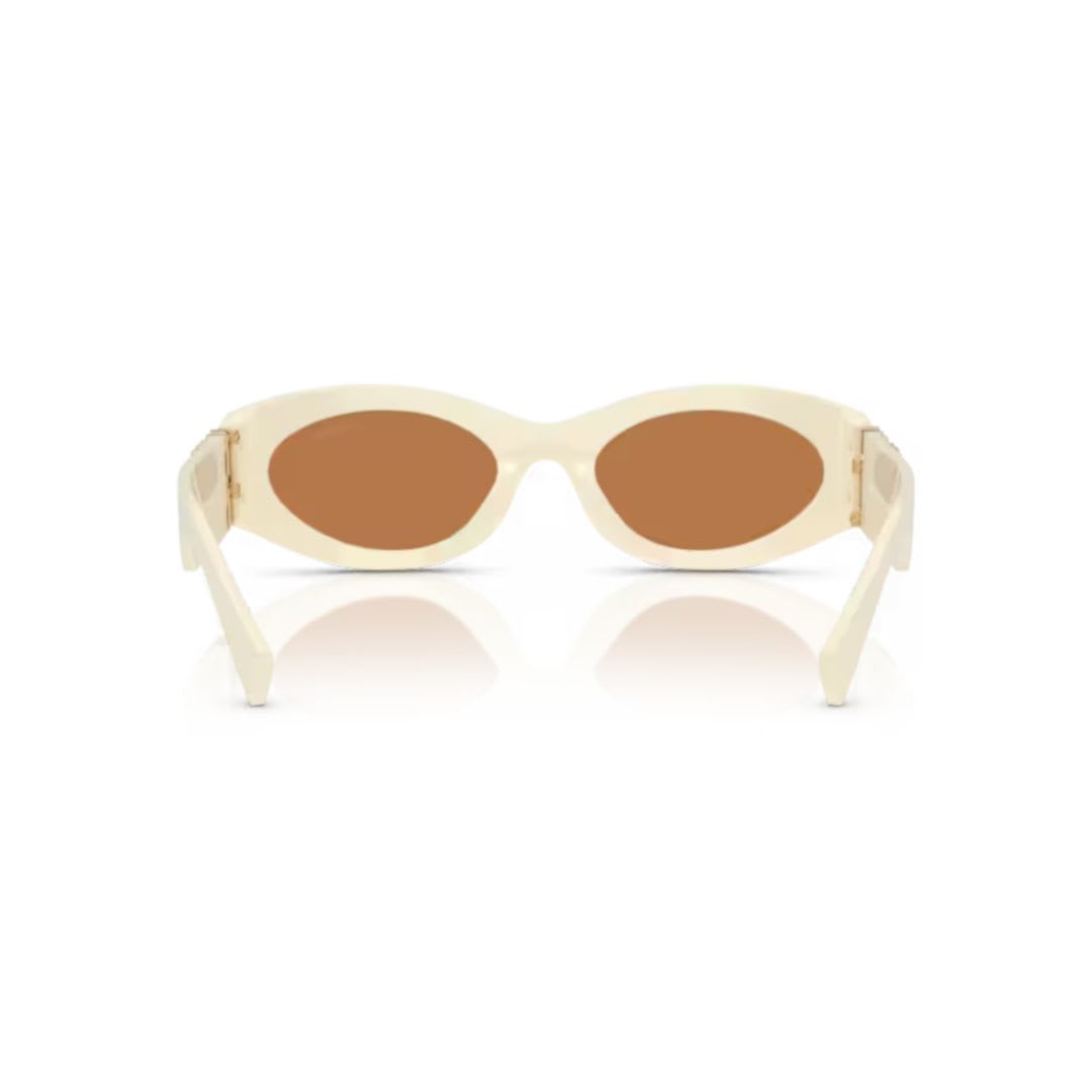 Miu Miu Logo-lettering Square-frame Sunglasses In Neutral