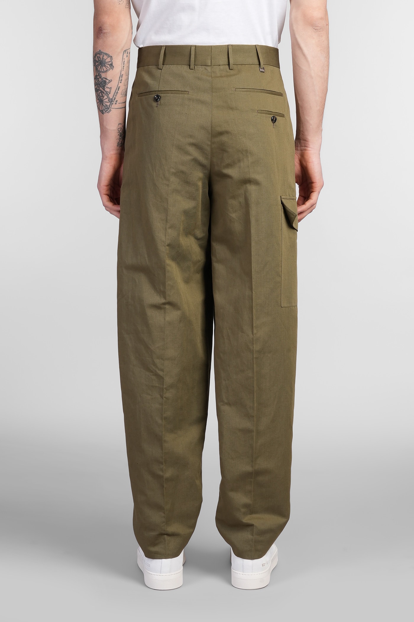 Pt Torino Bp65 Pants In Green Cotton In Green