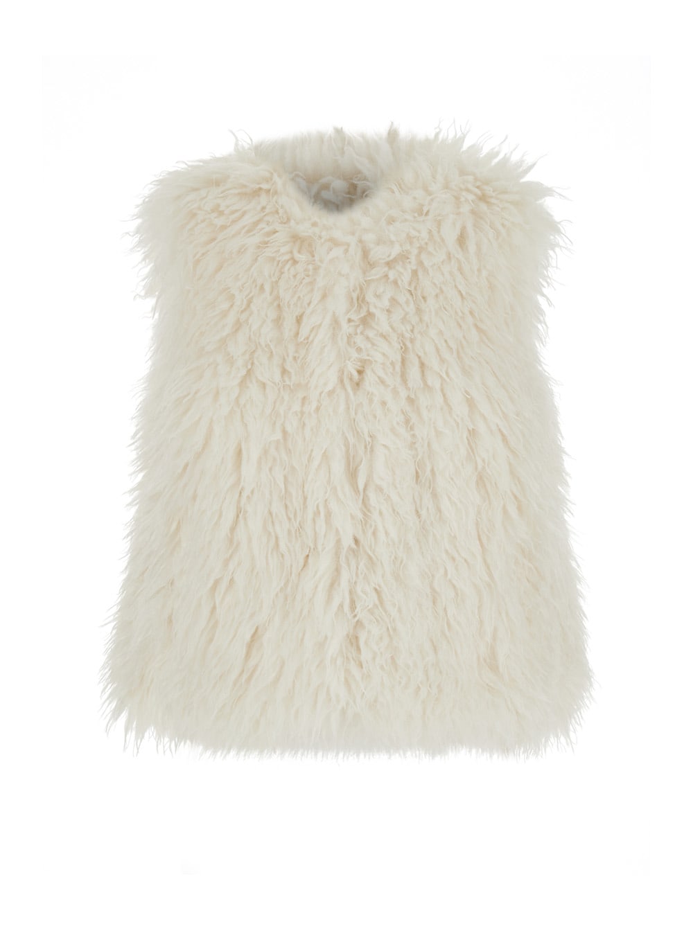Michael Michael Kors Faux Fur Vest In White