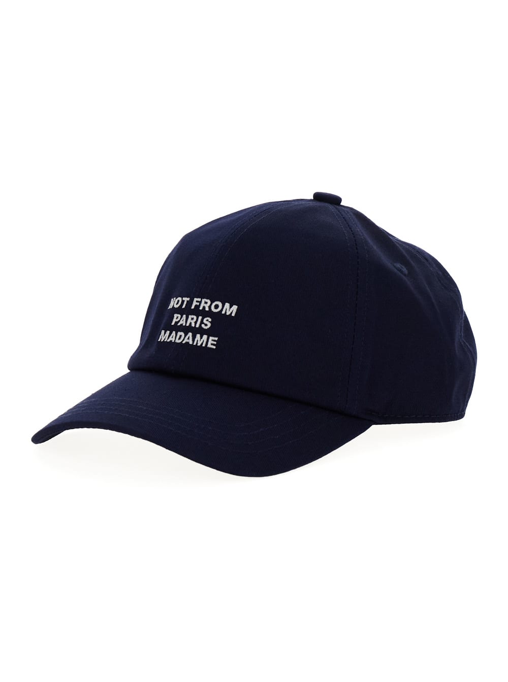 la Casquette Slogan Blue Baseball Cap With Logo Print On The Front In Cotton Man