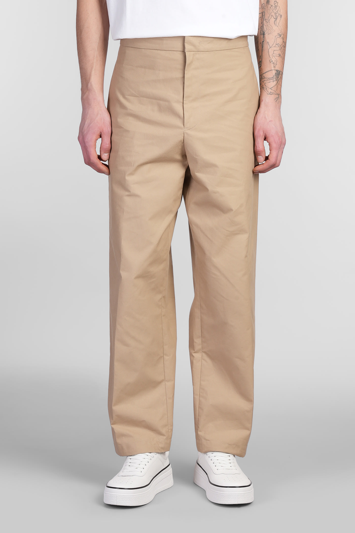 Jil Sander Pants In Beige Cotton