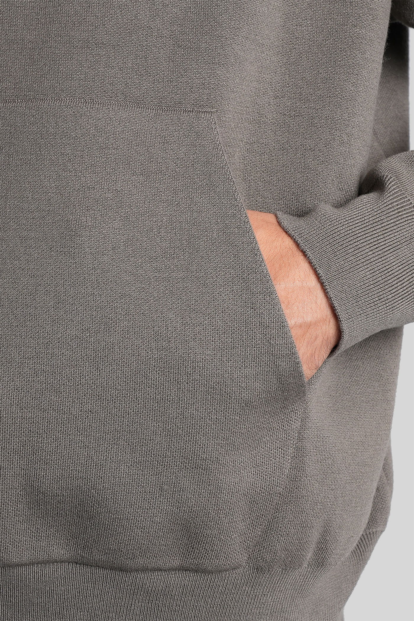 Attachment Sweatshirt In Grey Wool In Gray