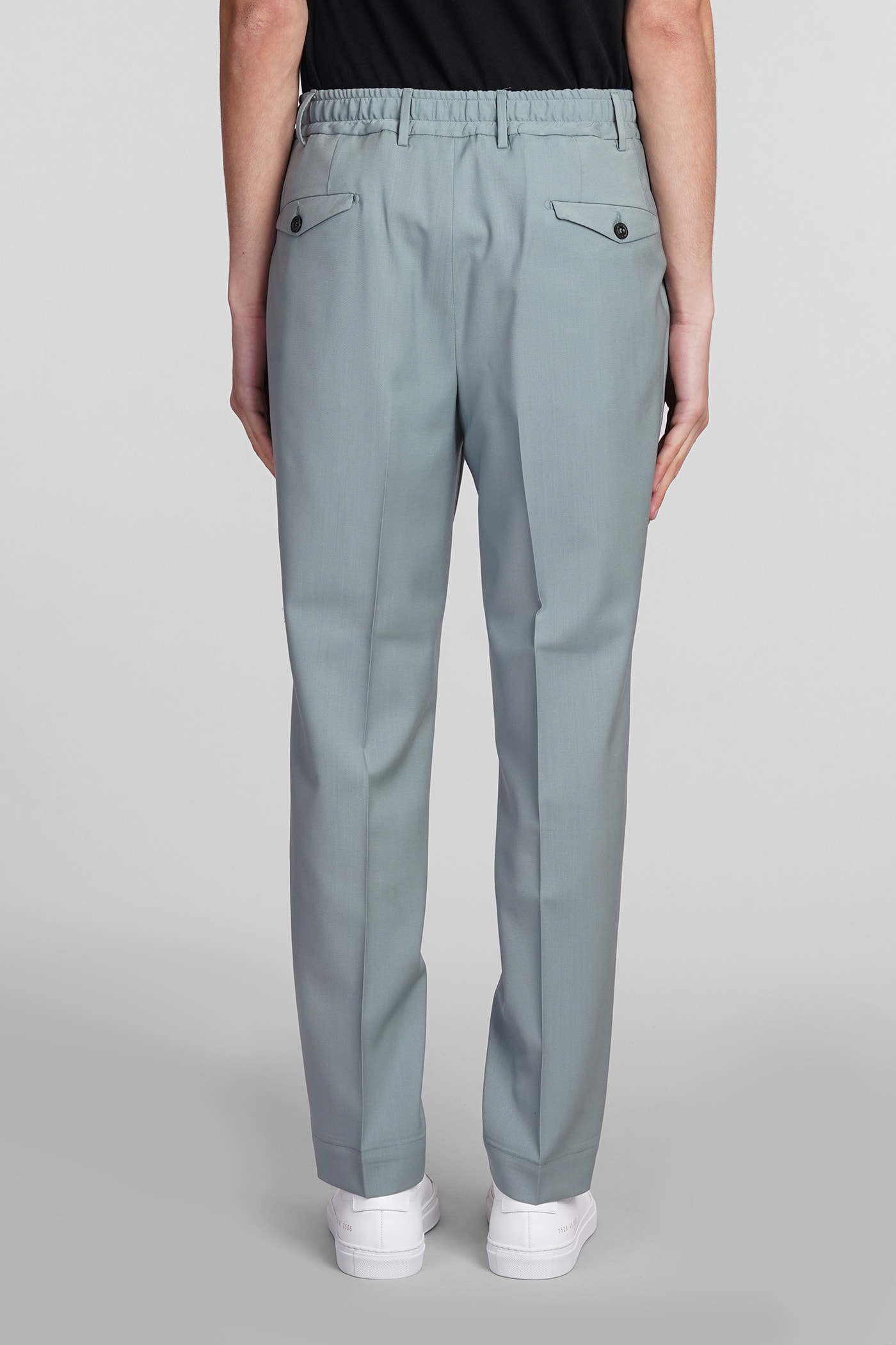 Shop Santaniello Pants In Green Wool