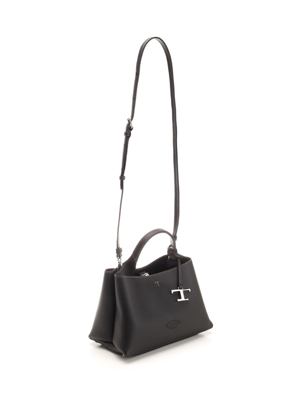 Shop Tod's T Timeless Micro Handbag In Black