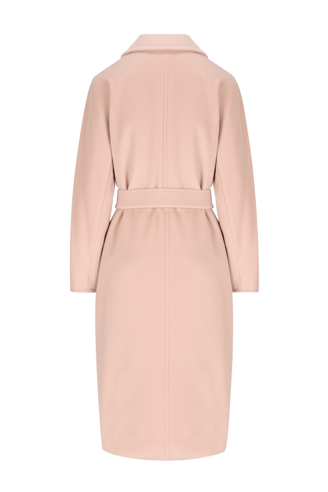 Shop Max Mara Madame Double Breasted Coat In Powder