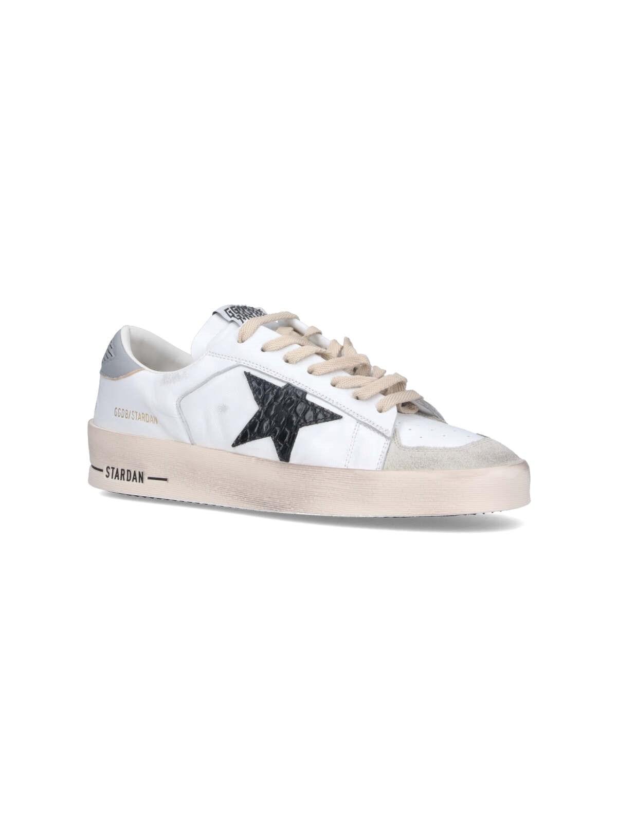 Shop Golden Goose Stardan Sneakers In Optic White/white Beige/grey/black