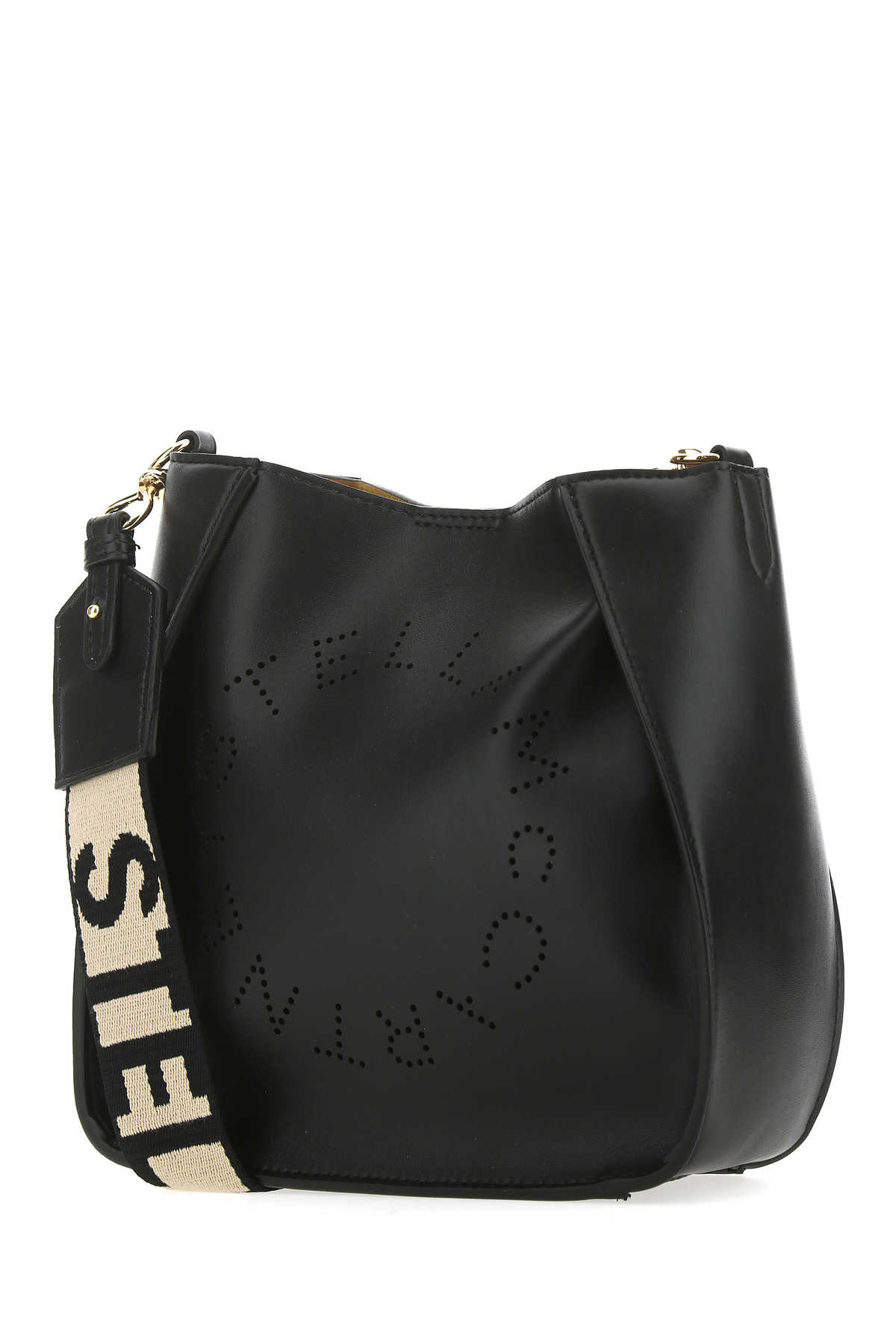 Shop Stella Mccartney Black Alter Mat Stella Logo Crossbody Bag In 1000