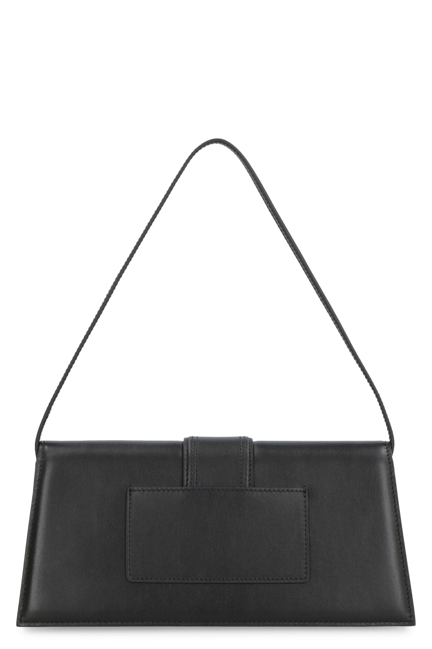 Jacquemus Le Bambino Long Leather Shoulder Bag In Black