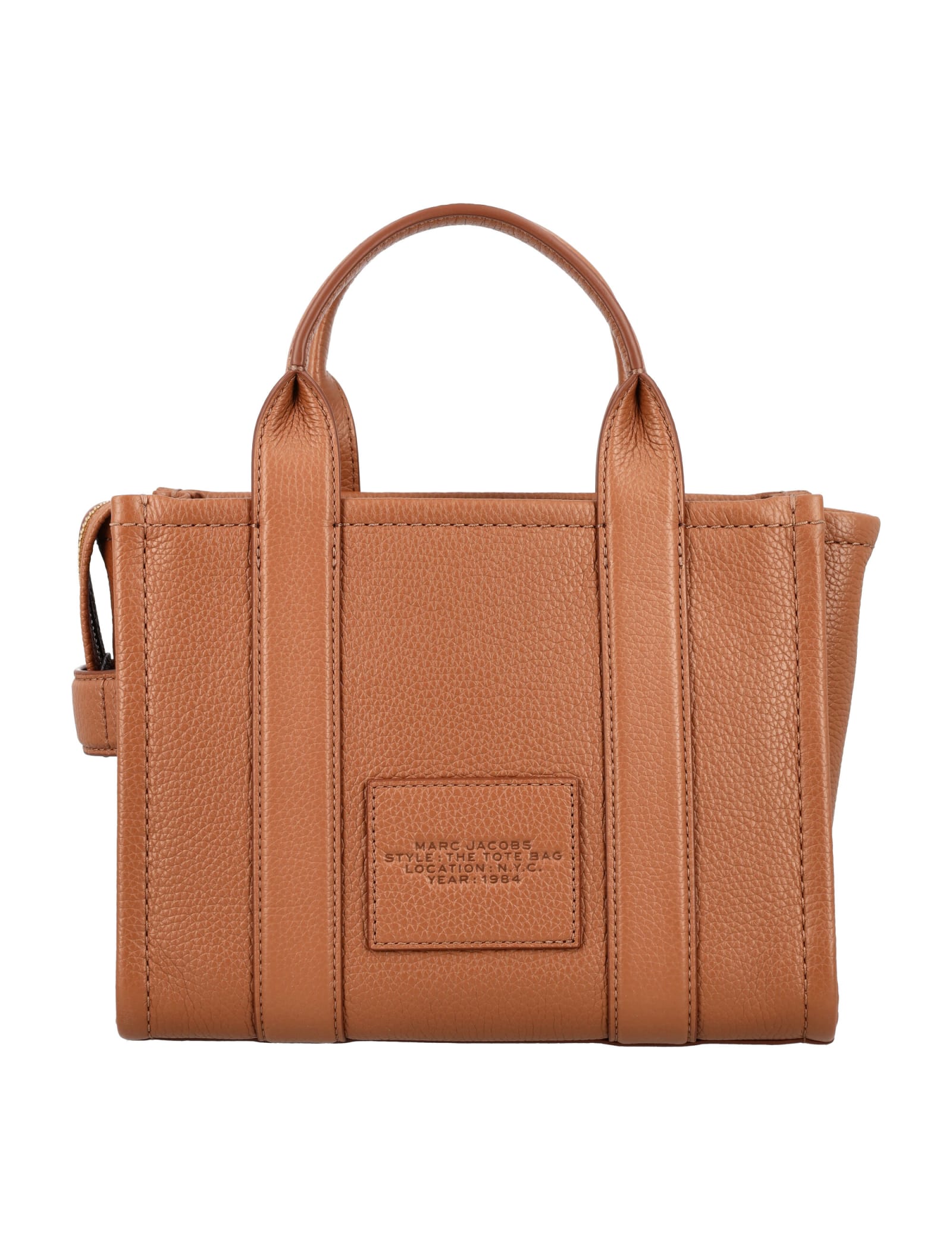 Shop Marc Jacobs The Mini Tote Leather Bag In Argan Oil