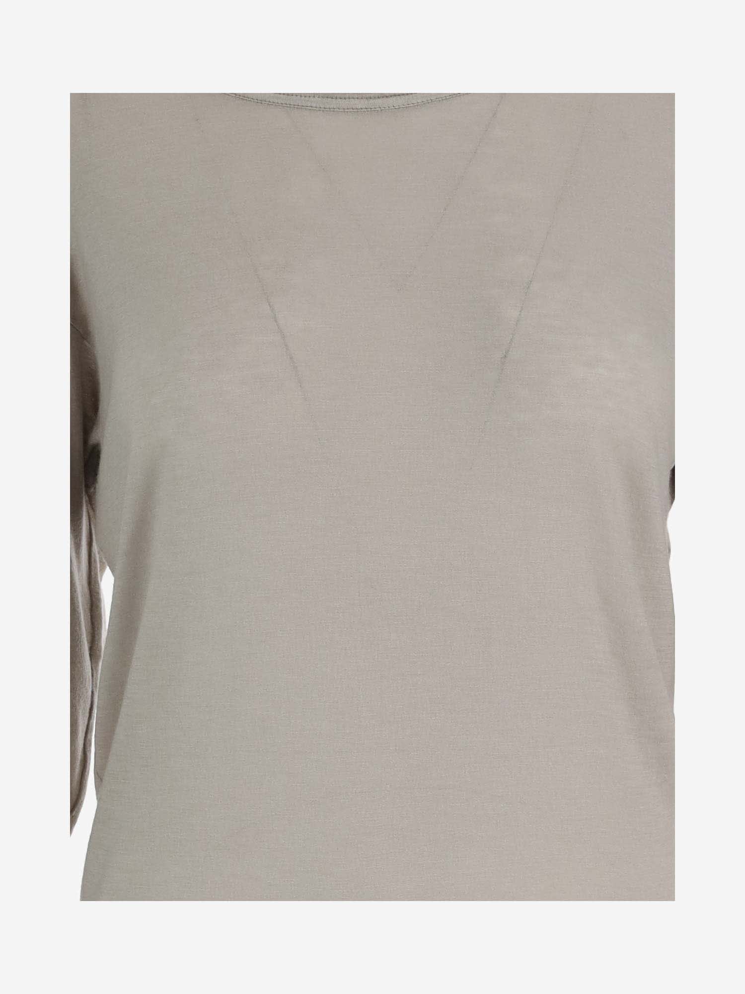 Shop Giorgio Armani Long-sleeved Cashmere Jersey Sweater In Beige