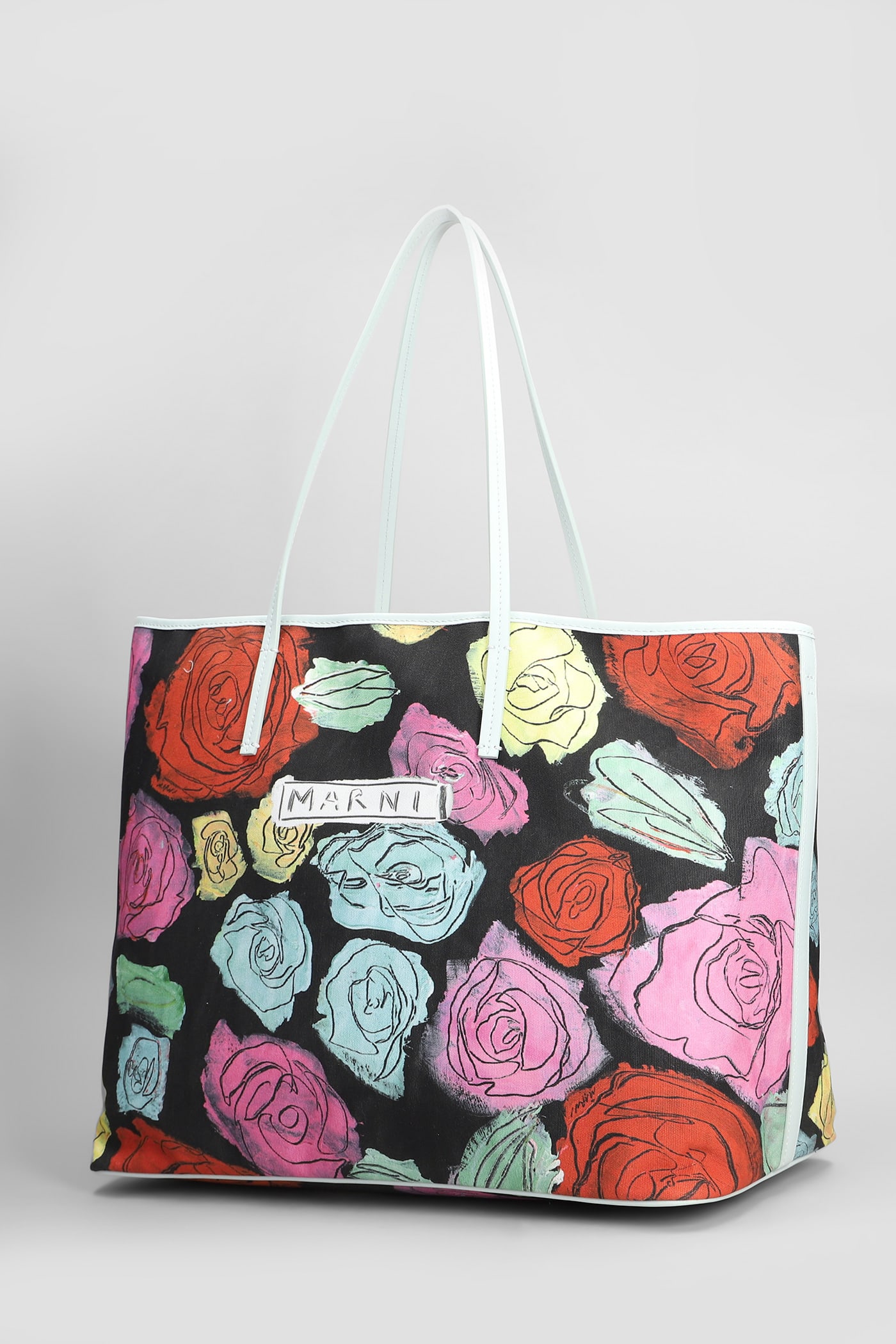 Marni Tote In Black Cotton In Black