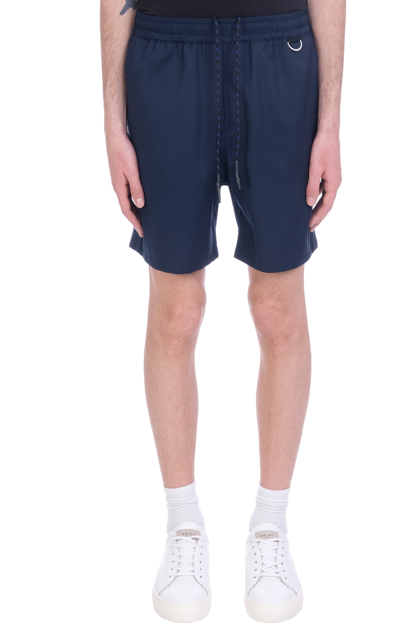 Low Brand Shorts In Blue Wool