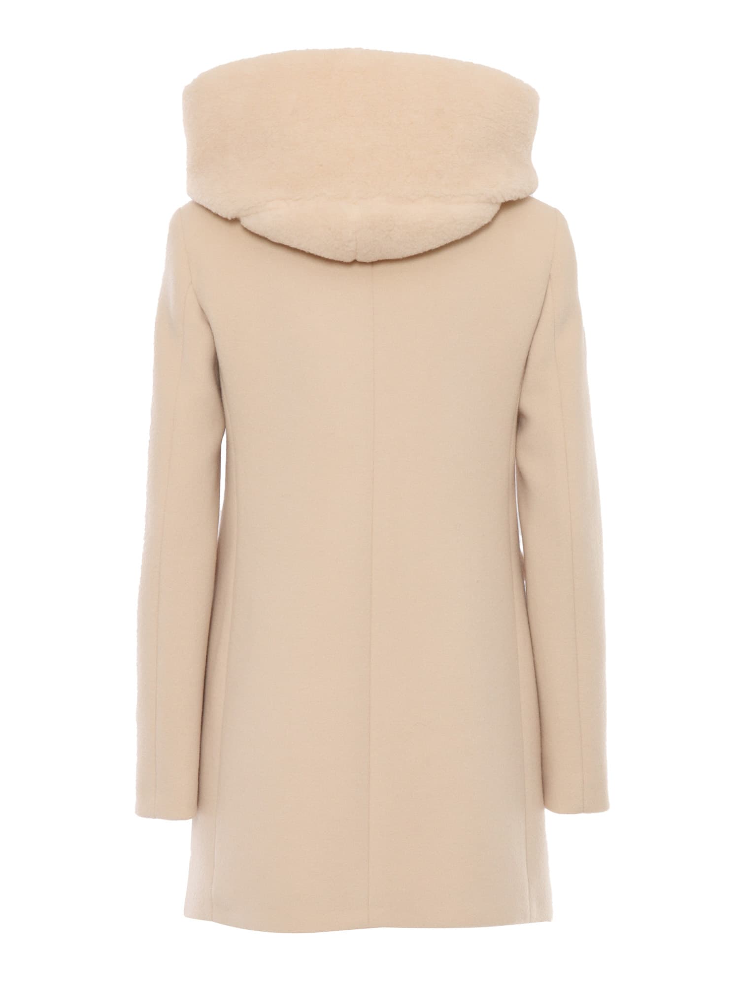 Shop Fay Teddy Front Toggle Coat In White