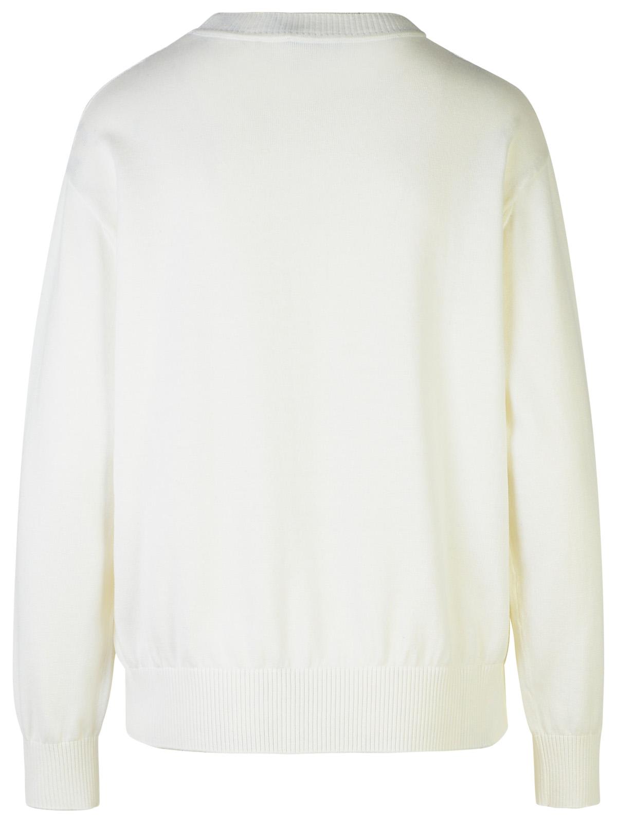 Shop M05ch1n0 Jeans White Cotton Sweater