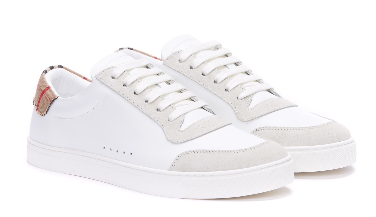 Shop Burberry Robin Sneakers In Neutral White