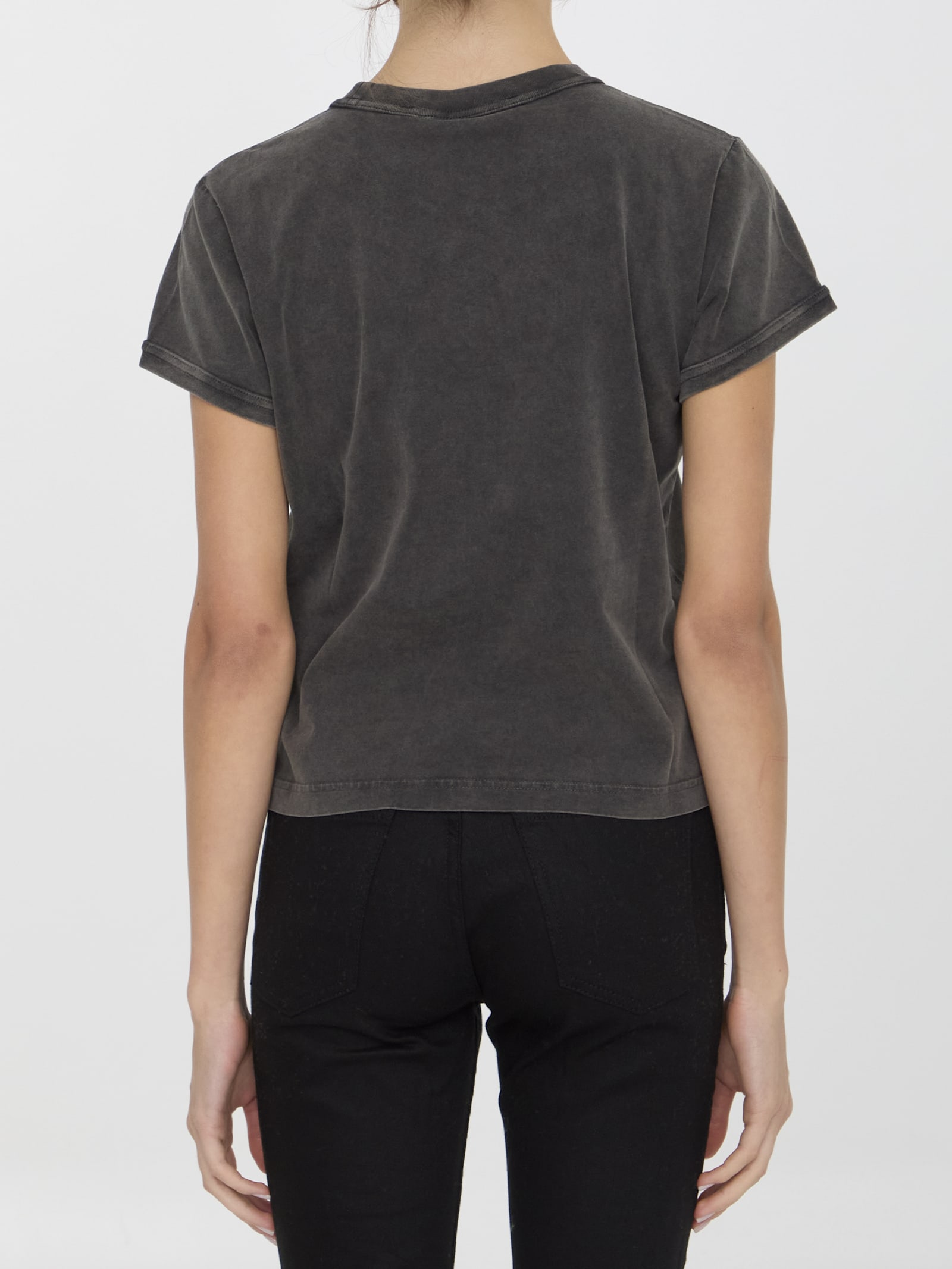 Shop Alexander Wang T-shirt With 00 Graphic In Grey