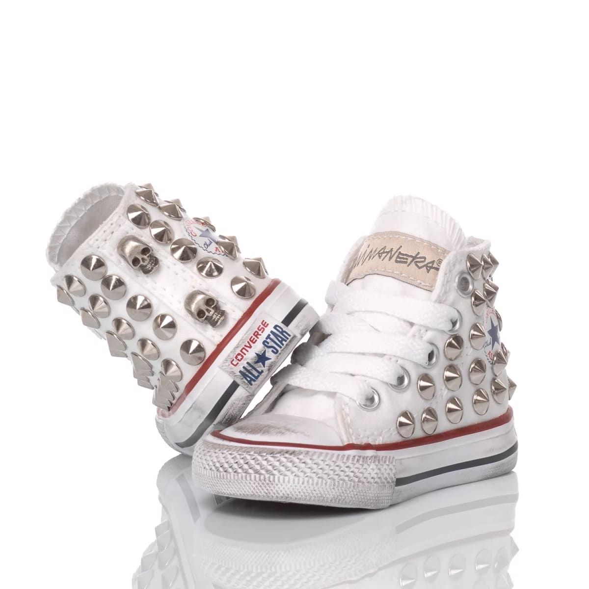 Shop Mimanera Converse Baby Studs White Customized