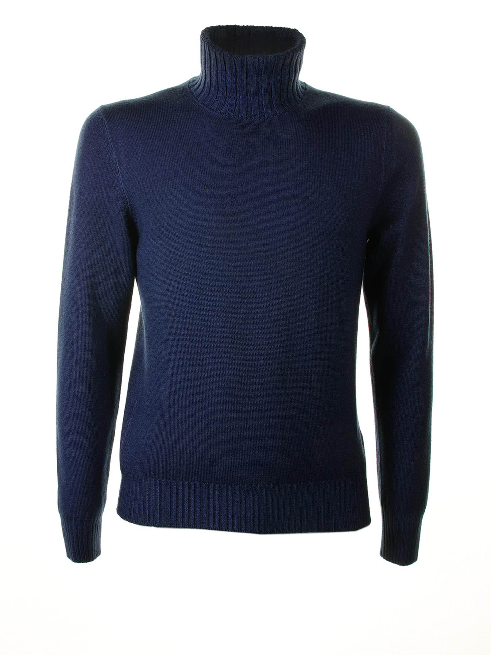 Tagliatore Blue Long-sleeved Turtleneck In Blu