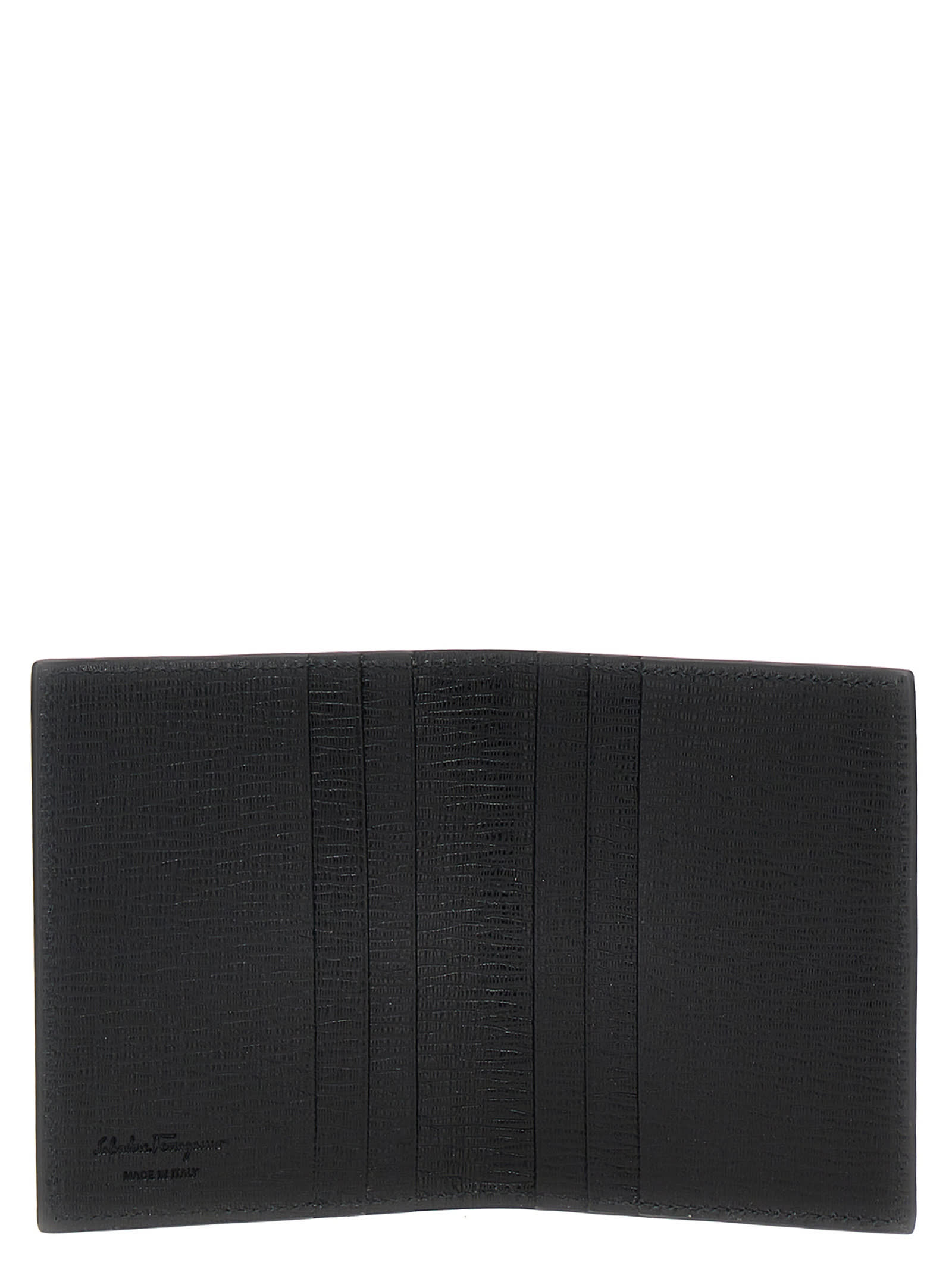 Shop Ferragamo Gancini Card Holder In Black