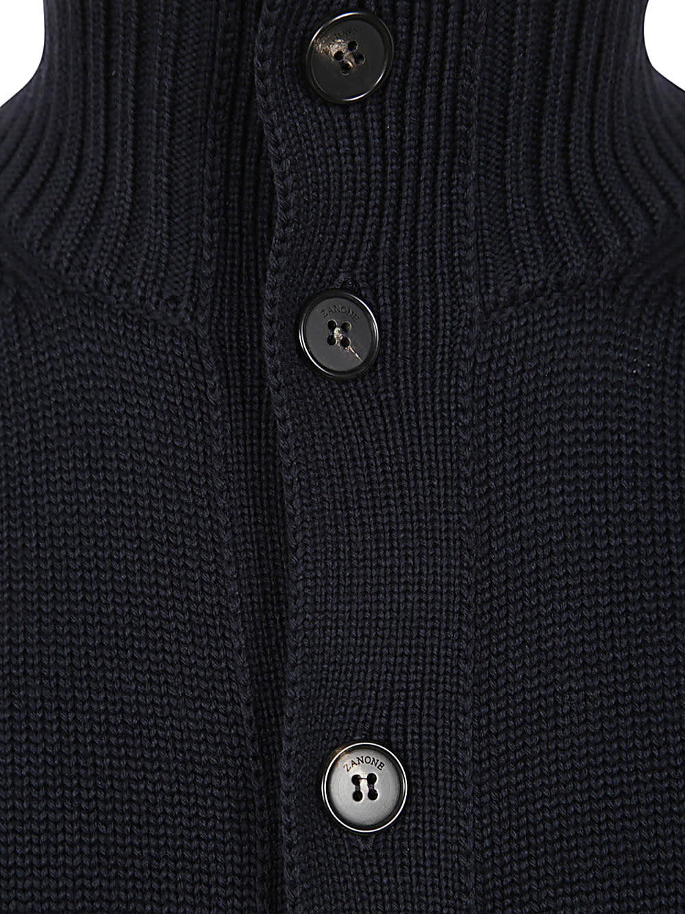 Shop Zanone Cardigan Chioto Slim Fit In Blue