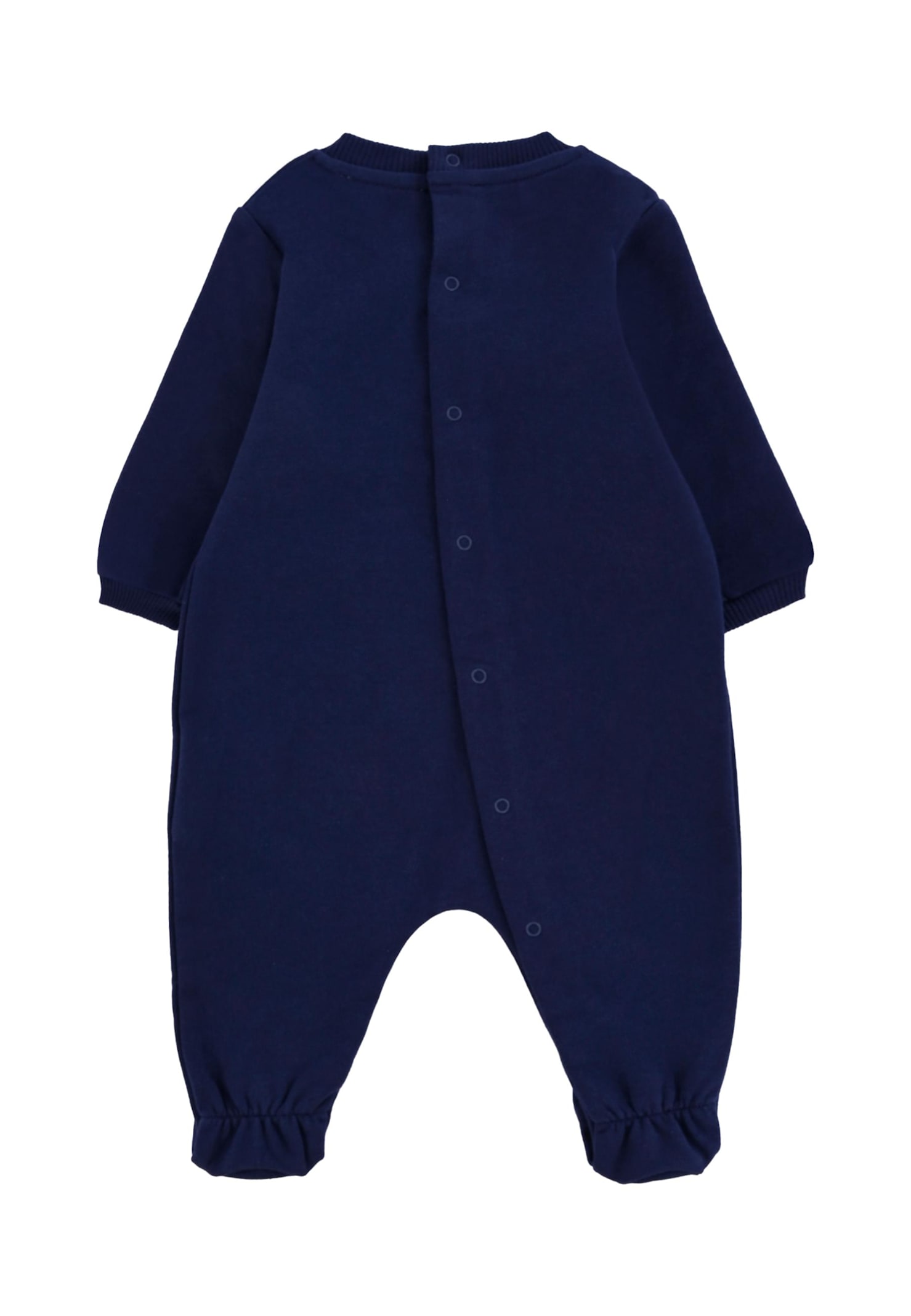 Moschino Blue Babygrow For Baby Boy With Teddy Bear In Blue