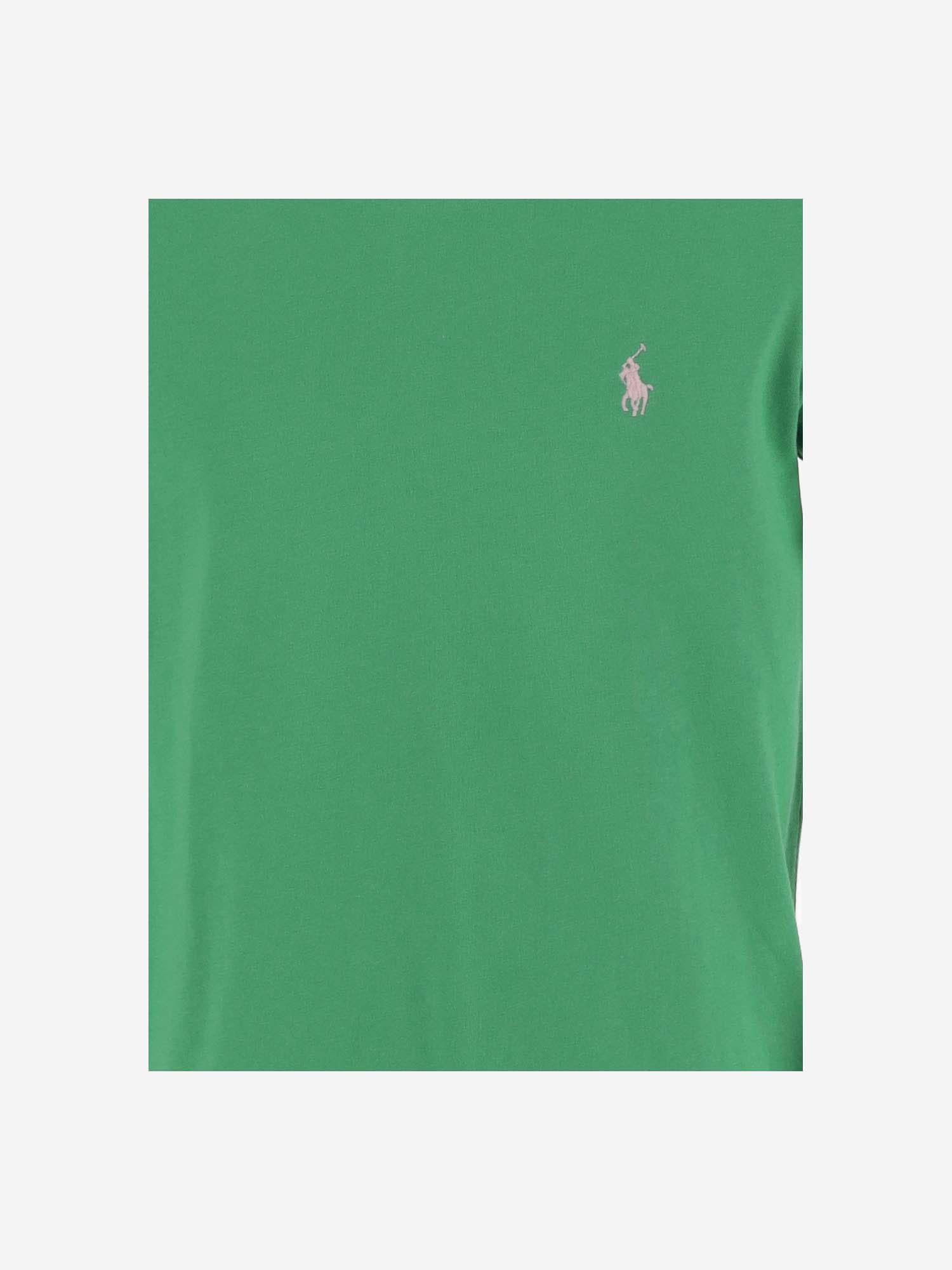 Shop Polo Ralph Lauren Cotton T-shirt With Logo In Green
