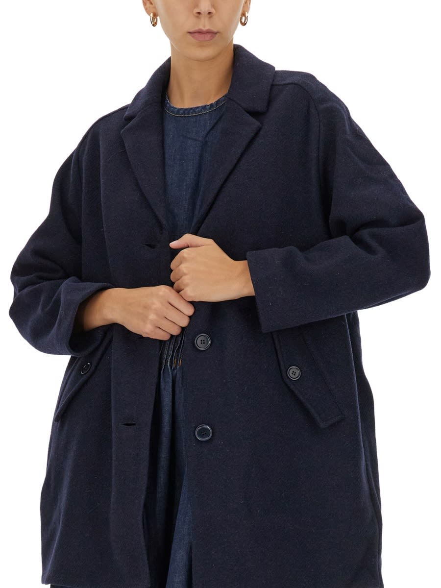 Shop Ymc You Must Create Single-breasted Coat In Blue