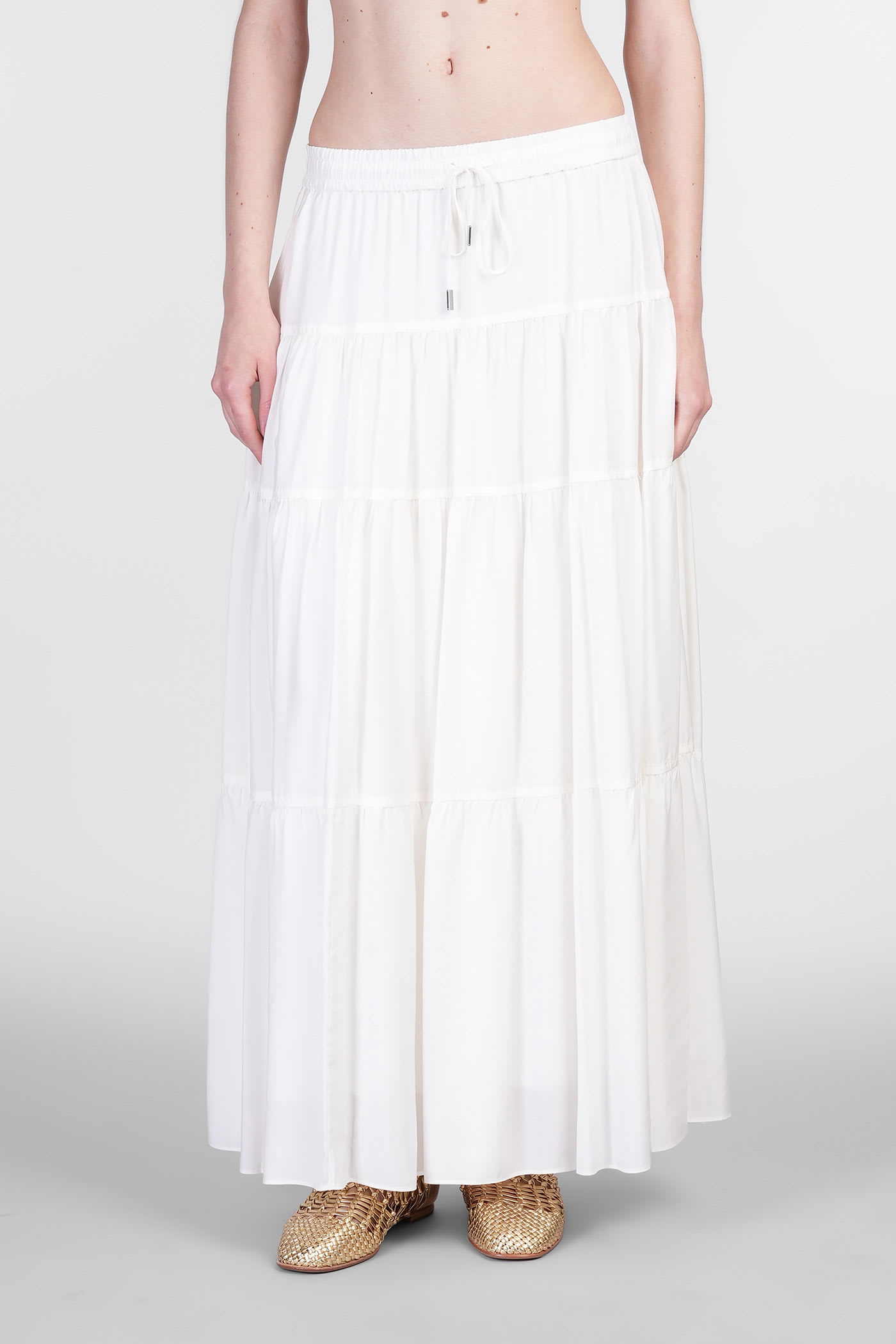 Lulee Skirt In Beige Viscose