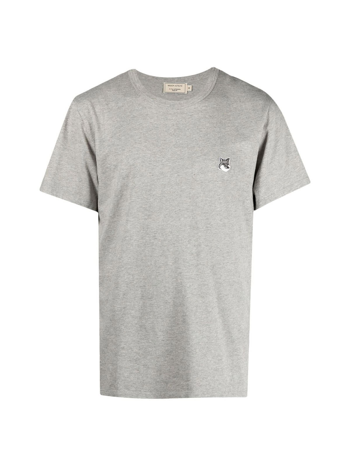 MAISON KITSUNÉ GREY FOX HEAD PATCH CLASSIC TEE-SHIRT