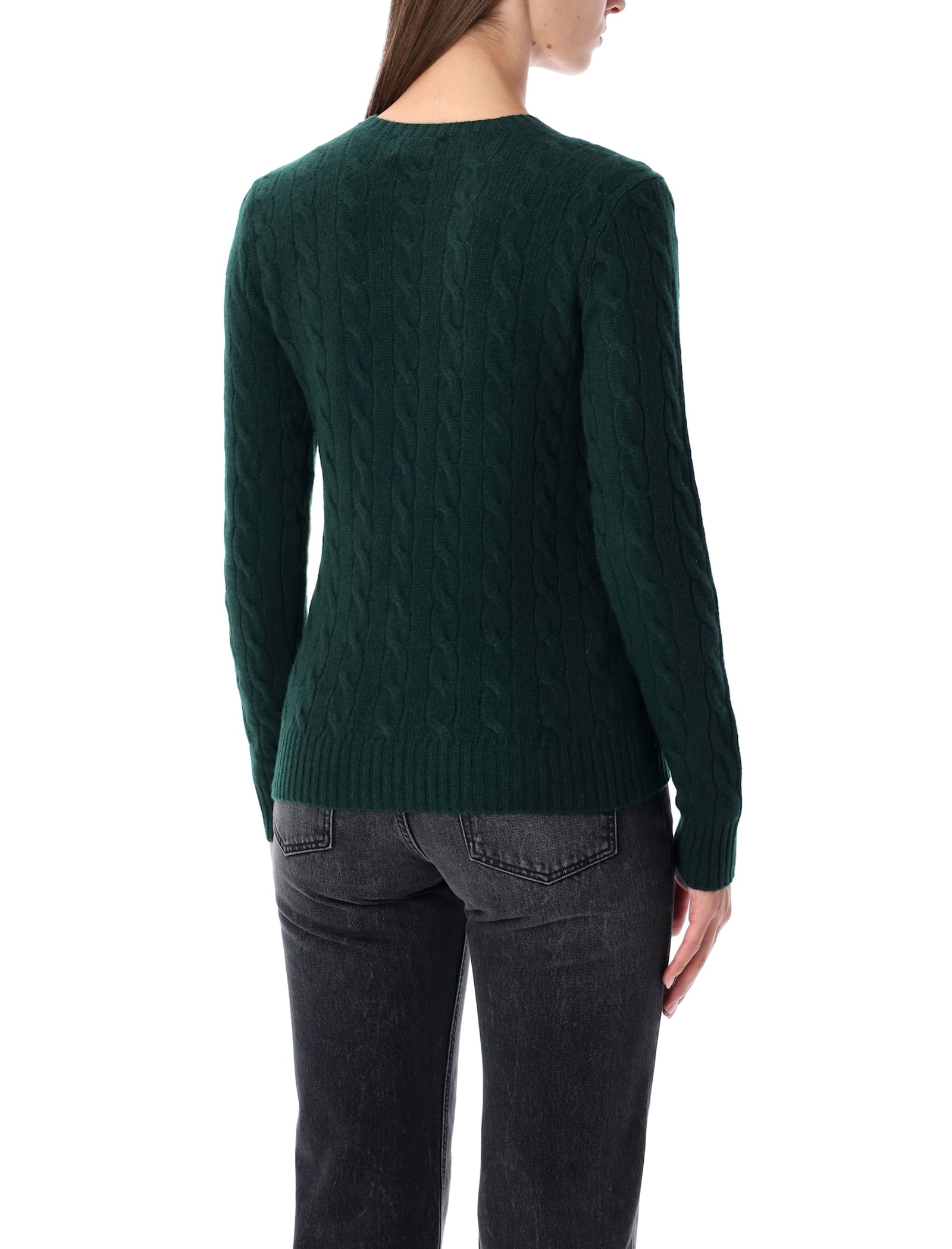 Polo Ralph Lauren Wool And Cashmere Cable-knit Sweater In Green