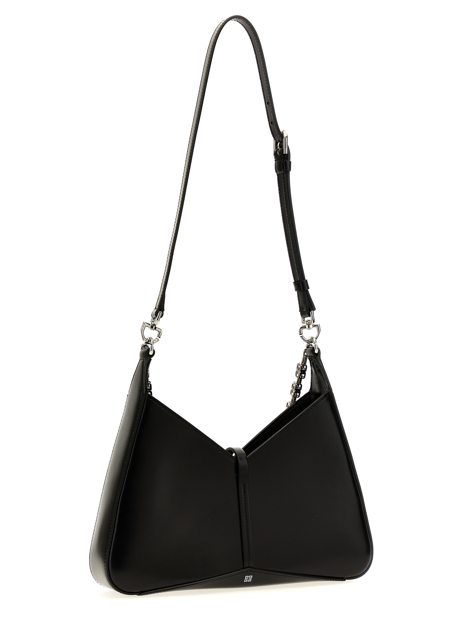 Shop Givenchy Cut Out Zipped Small Shoulder Bag In Black
