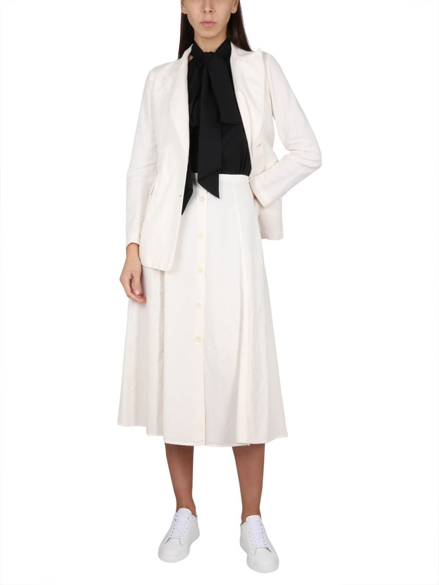 Aspesi Women's Double-breasted Jacket In Ivory
